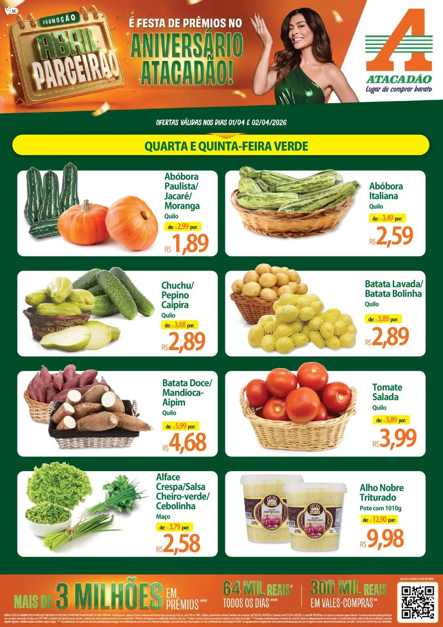 Atacadão folheto a partir de 01/04/2026 Atacadão ofertas - SC (2026-04-01 - 2026-04-02)