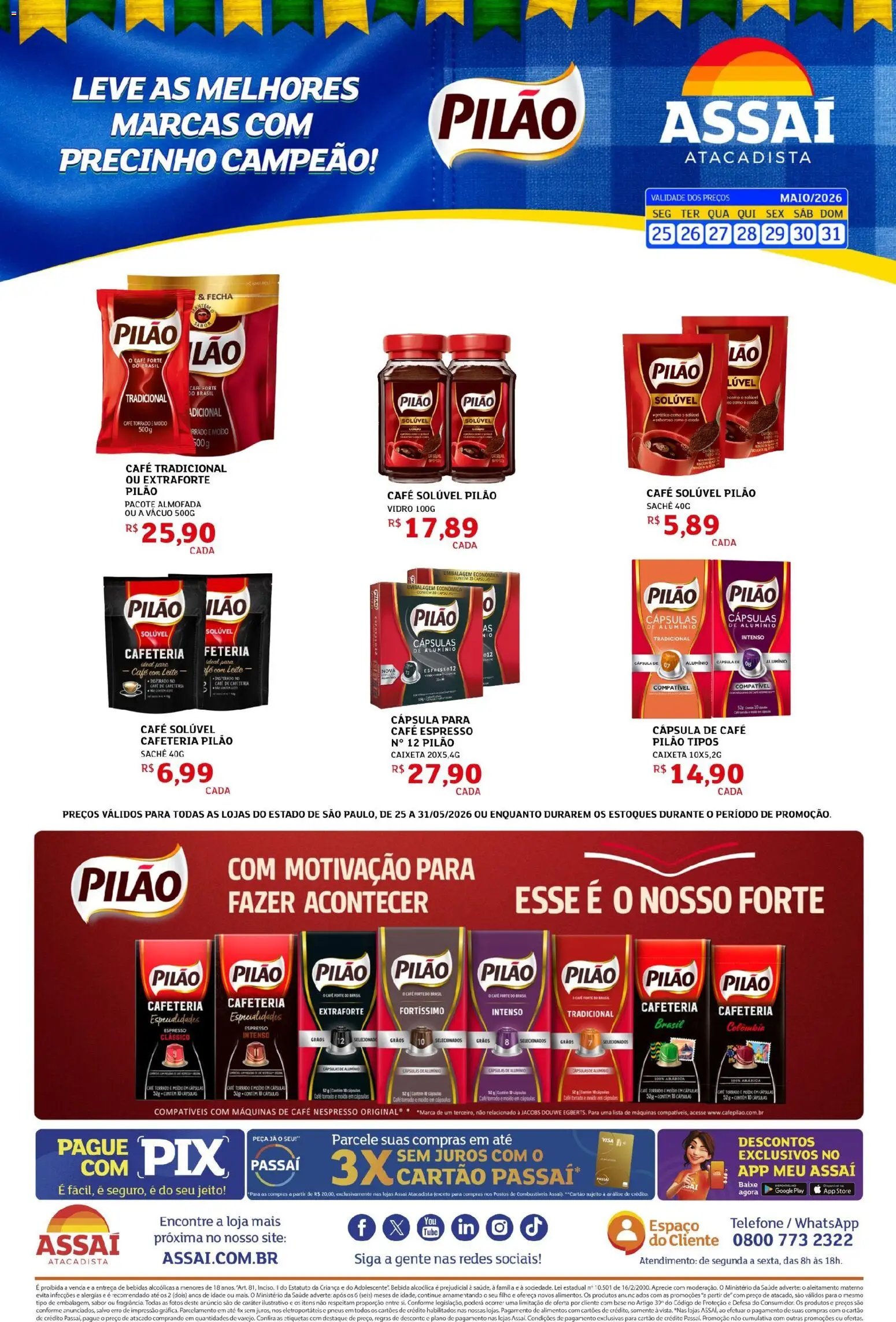 Assaí Atacadista folheto a partir de 25/05/2026 Assaí Atacadista ofertas - SP (2026-05-25 - 2026-05-31)
