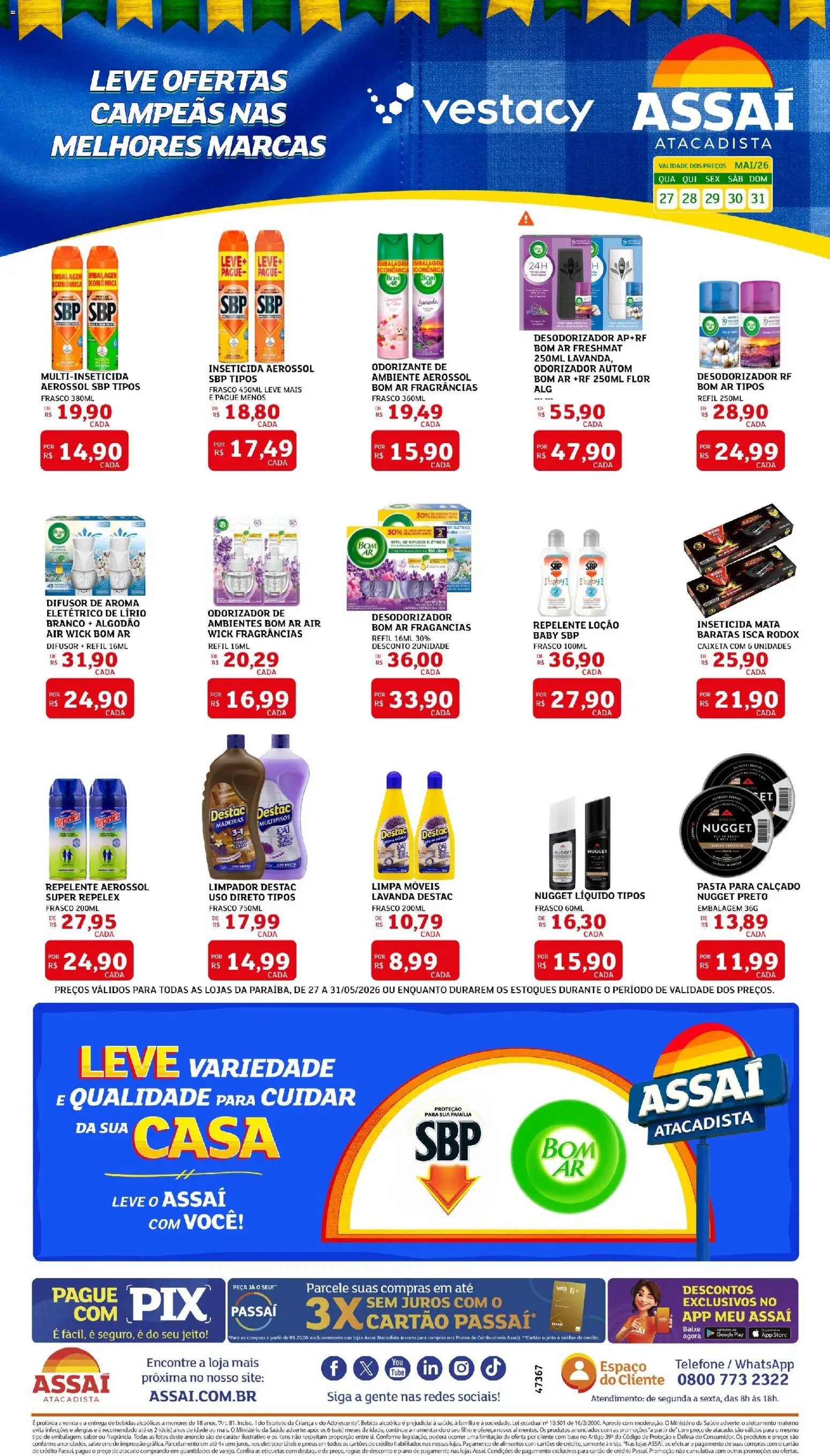 Assaí Atacadista folheto a partir de 27/05/2026 Assaí Atacadista ofertas - PB (2026-05-27 - 2026-05-31)