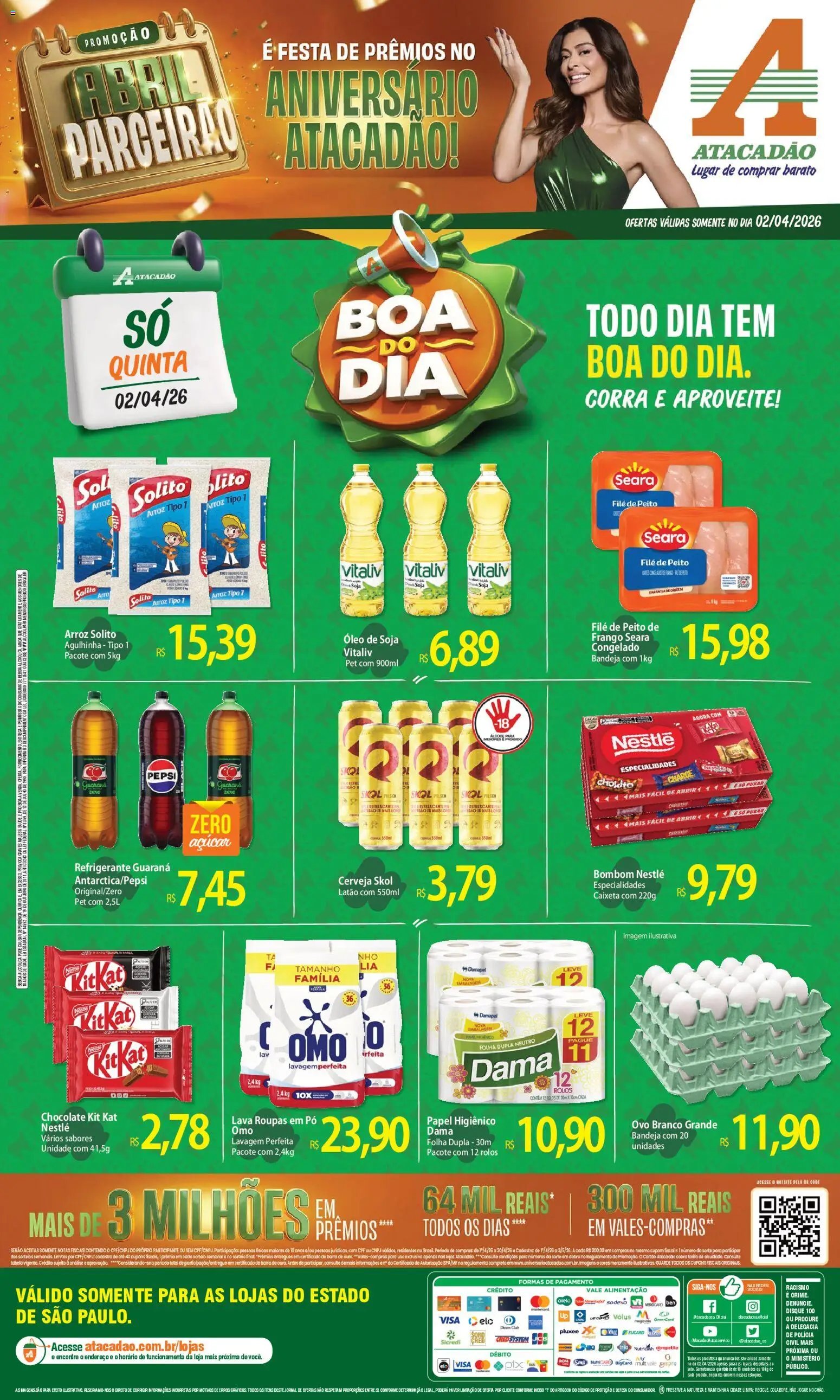 Atacadão folheto a partir de 02/04/2026 Atacadão ofertas - SP (2026-04-02 - 2026-04-02)