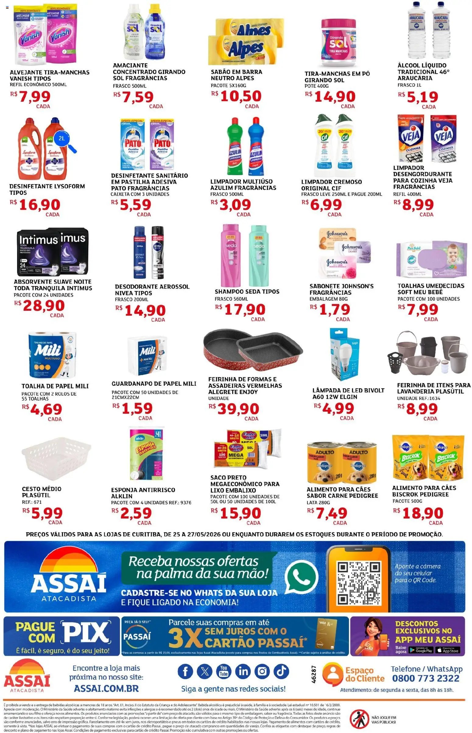 Assaí Atacadista folheto a partir de 25/05/2026 Assaí Atacadista ofertas - PR (2026-05-25 - 2026-05-27)