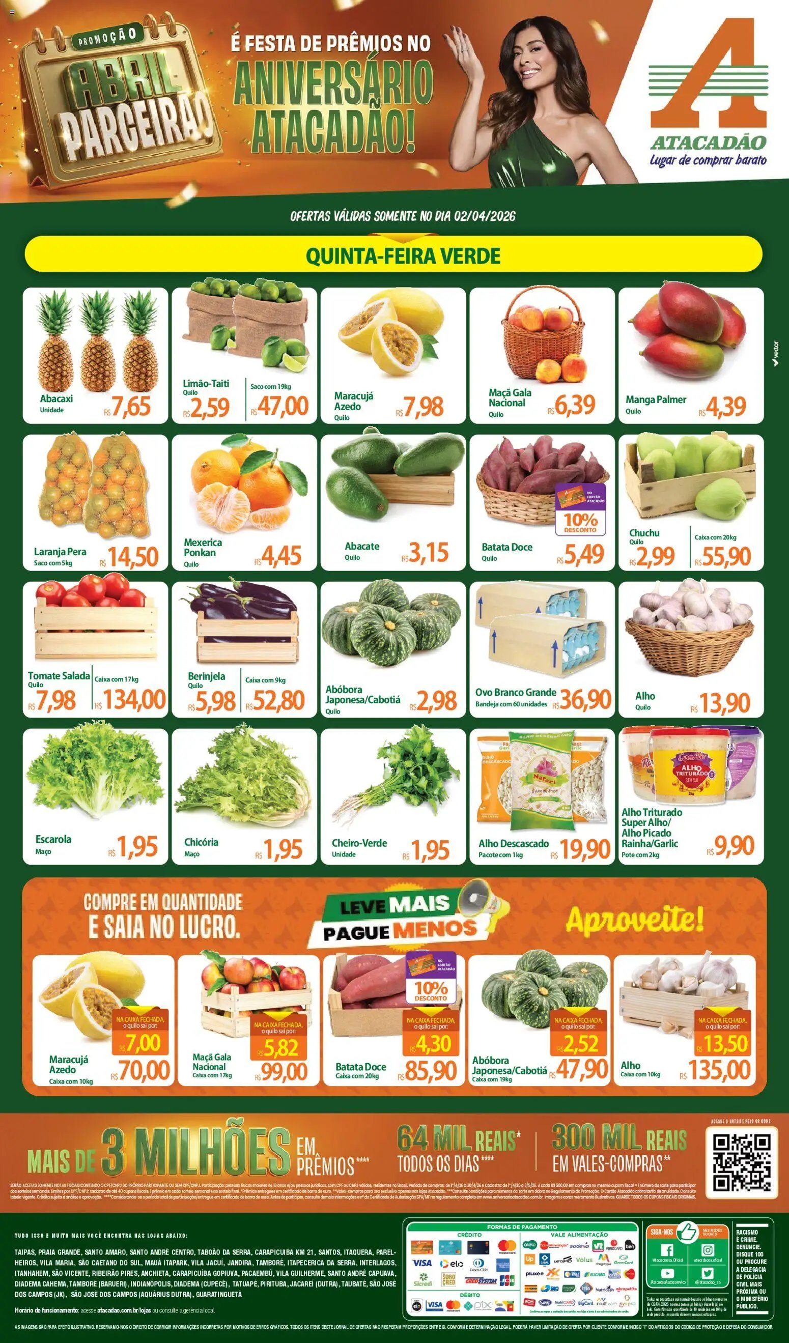 Atacadão folheto a partir de 02/04/2026 Atacadão ofertas - SP (2026-04-02 - 2026-04-02)