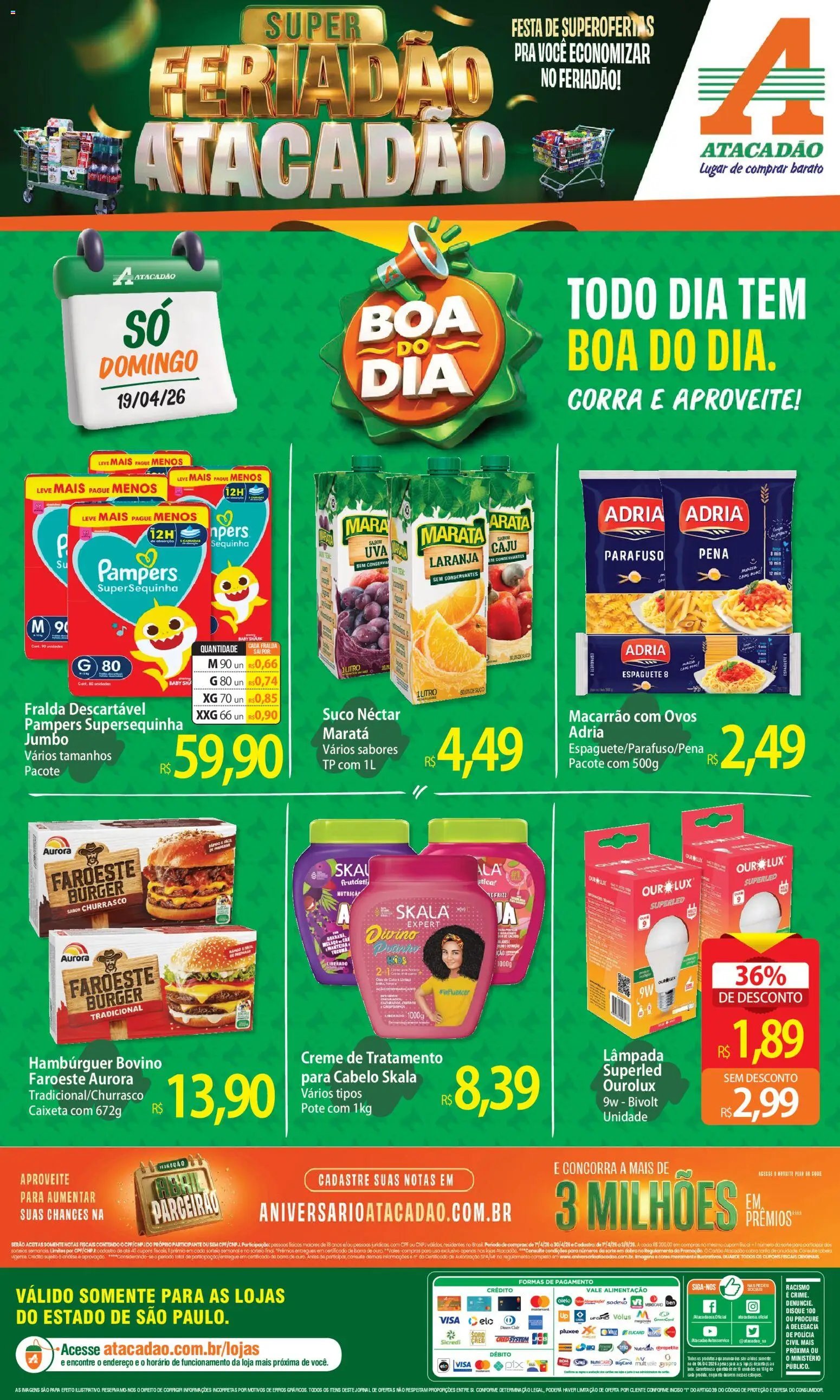 Atacadão folheto a partir de 19/04/2026 Atacadão ofertas - SP (2026-04-19 - 2026-04-19)