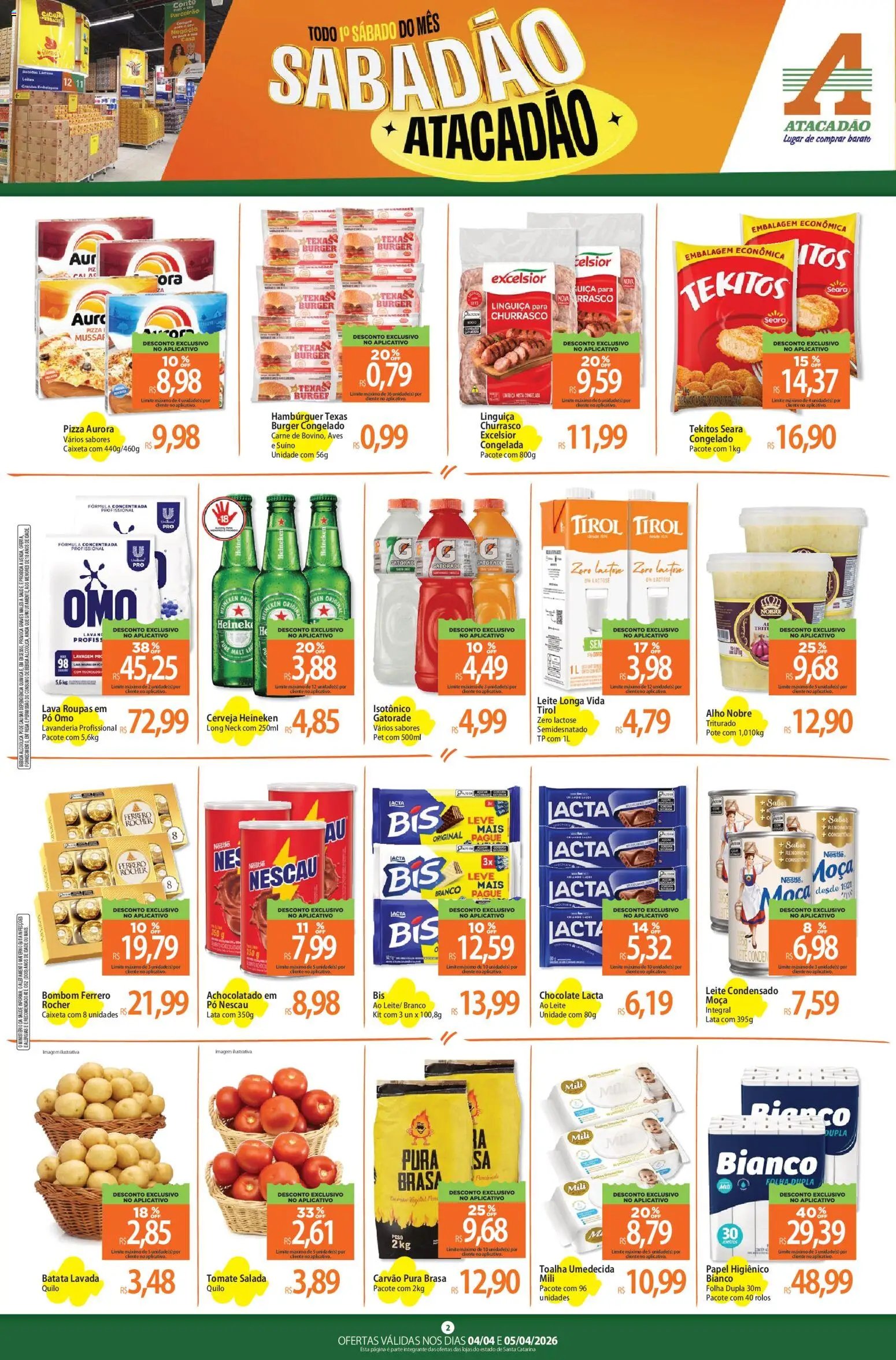 Atacadão folheto a partir de 04/04/2026 Atacadão ofertas - SC (2026-04-04 - 2026-04-05)