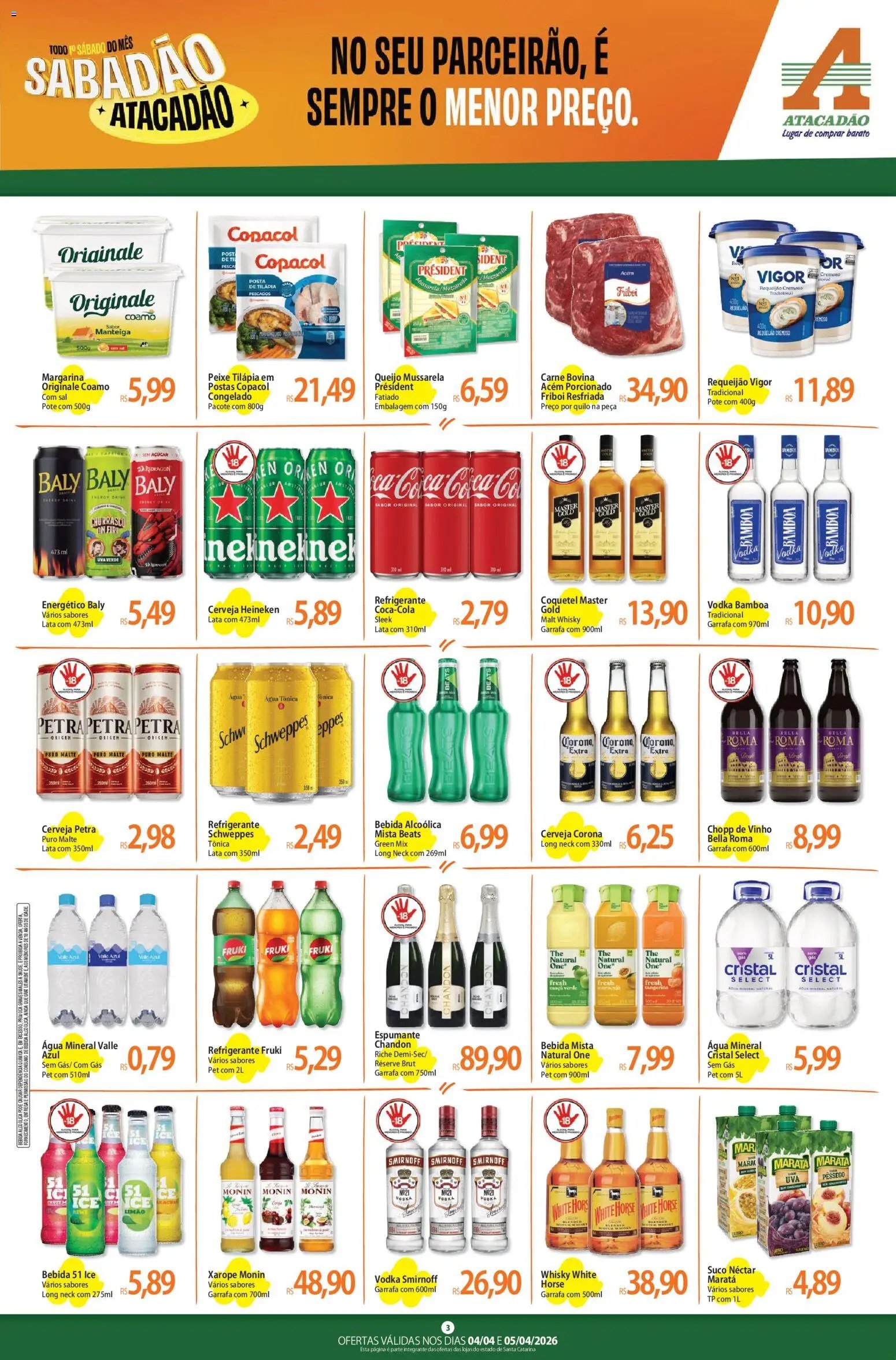 Atacadão folheto a partir de 04/04/2026 Atacadão ofertas - SC (2026-04-04 - 2026-04-05)