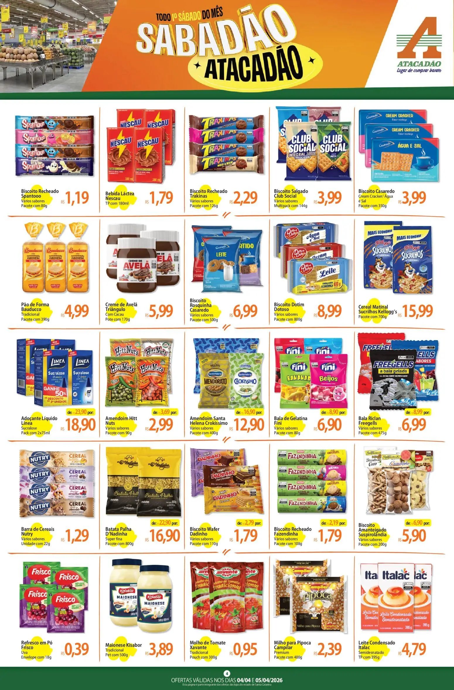 Atacadão folheto a partir de 04/04/2026 Atacadão ofertas - SC (2026-04-04 - 2026-04-05)