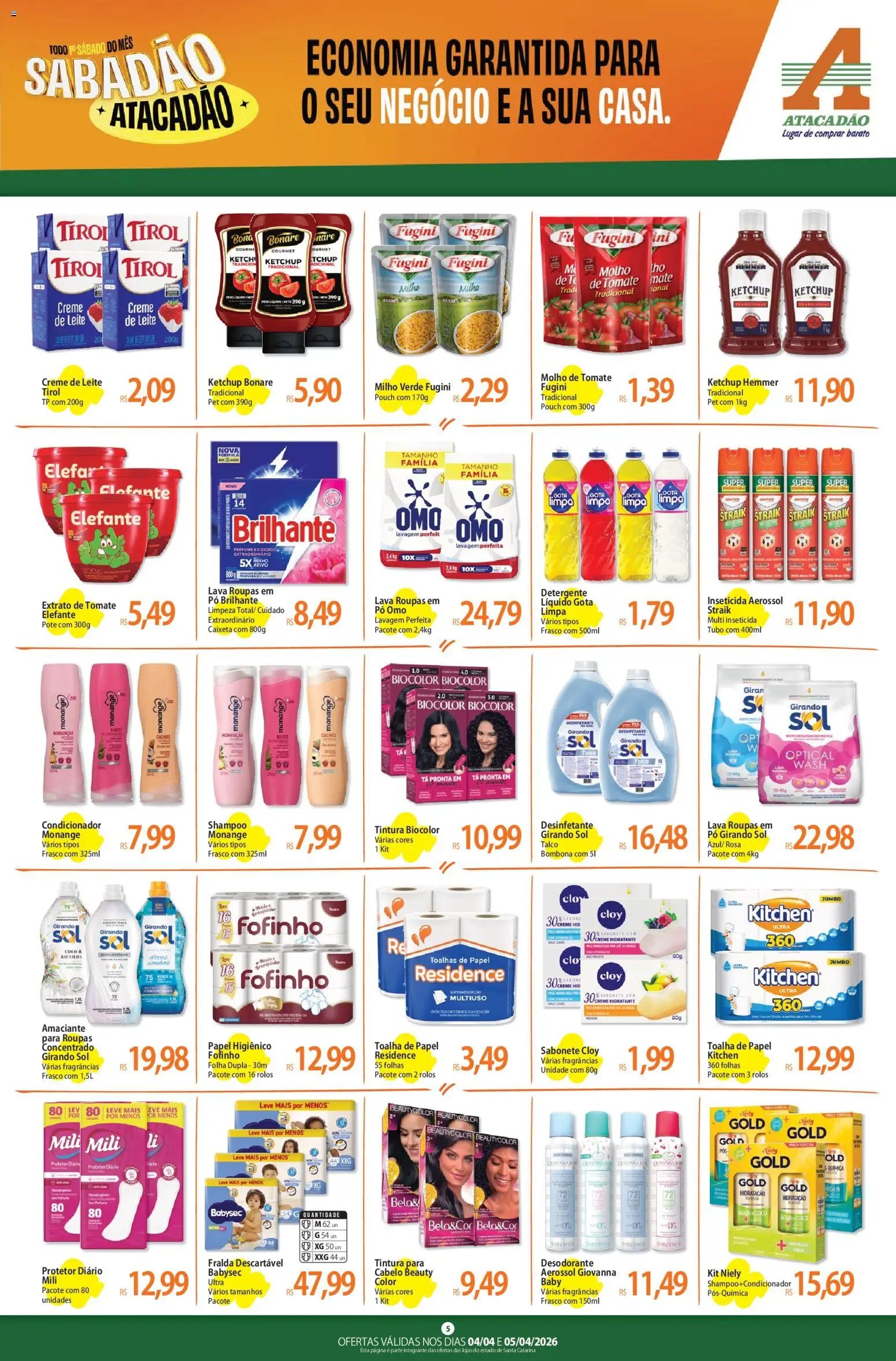 Atacadão folheto a partir de 04/04/2026 Atacadão ofertas - SC (2026-04-04 - 2026-04-05)
