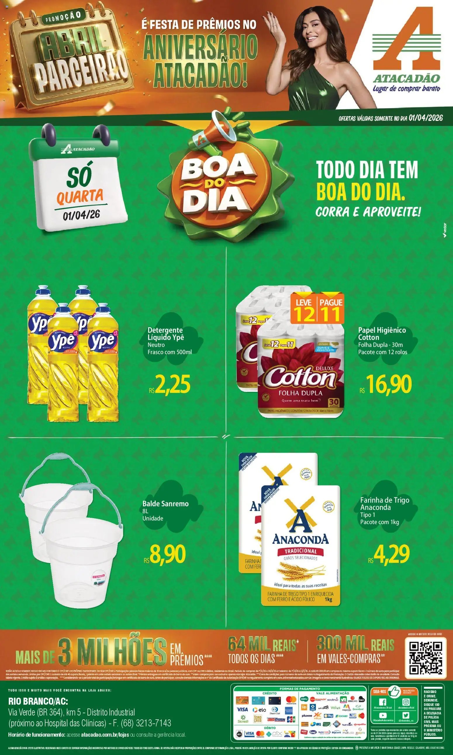 Atacadão folheto a partir de 01/04/2026 Atacadão ofertas - AC (2026-04-01 - 2026-04-01)