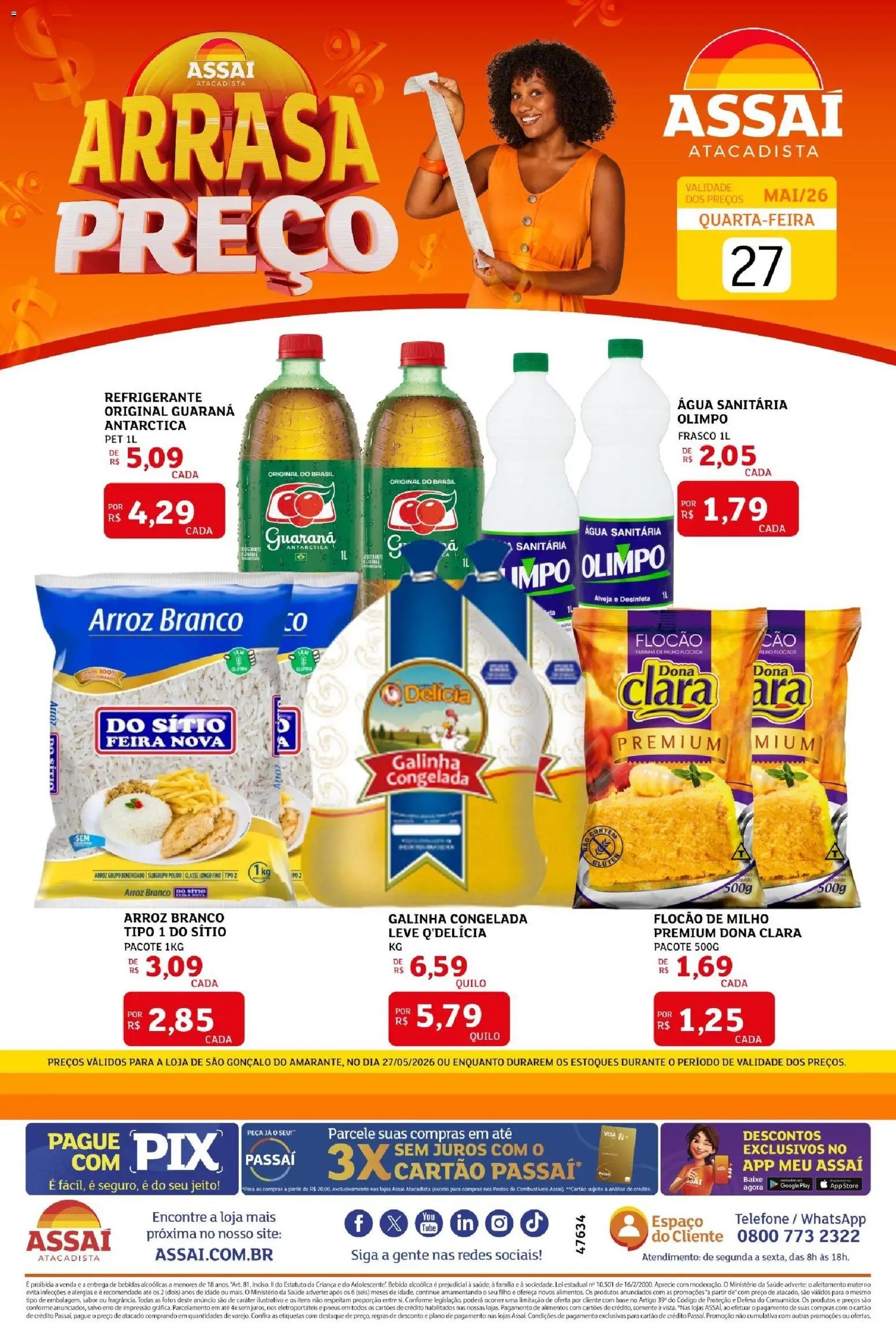 Assaí Atacadista folheto a partir de 27/05/2026 Assaí Atacadista ofertas - RN (2026-05-27 - 2026-05-27)