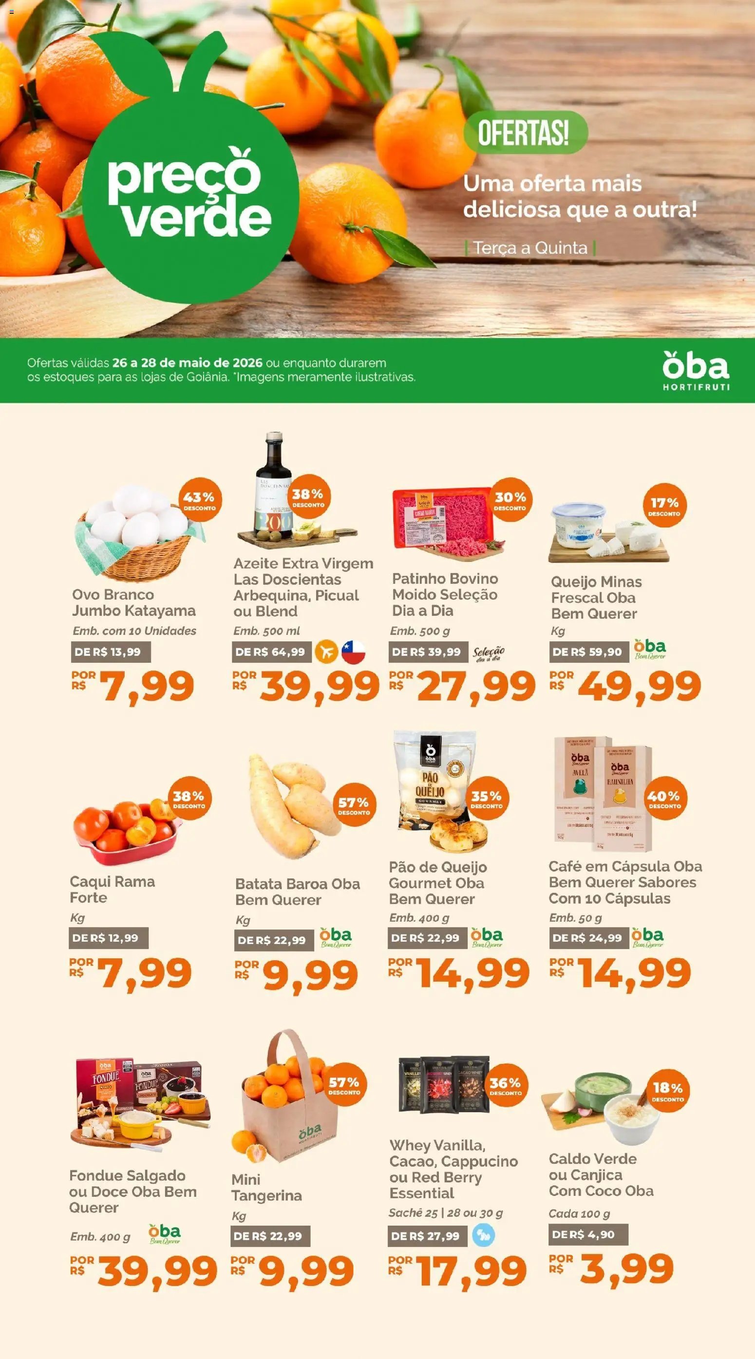 Oba Hortifruti folheto a partir de 26/05/2026 Oba Hortifruti - Ofertas da semana (2026-05-26 - 2026-05-28)