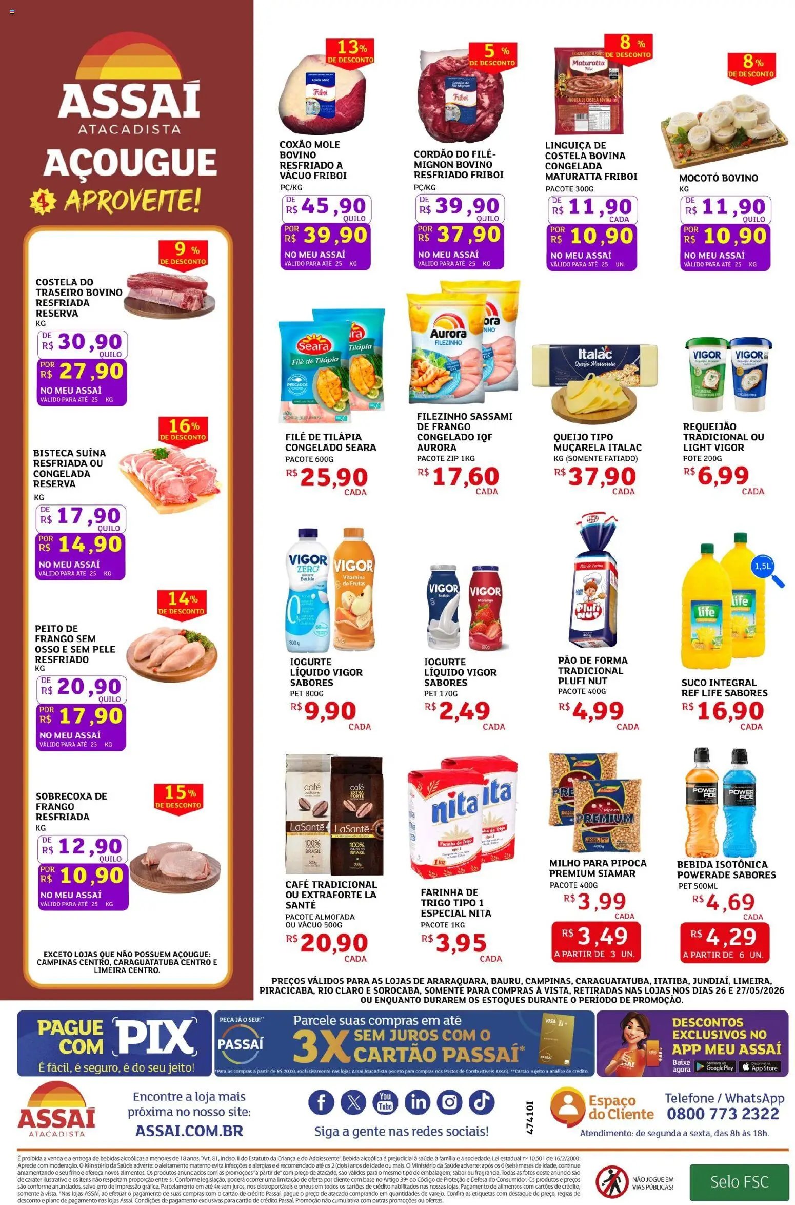 Assaí Atacadista folheto a partir de 26/05/2026 Assaí Atacadista ofertas - SP (2026-05-26 - 2026-05-27)