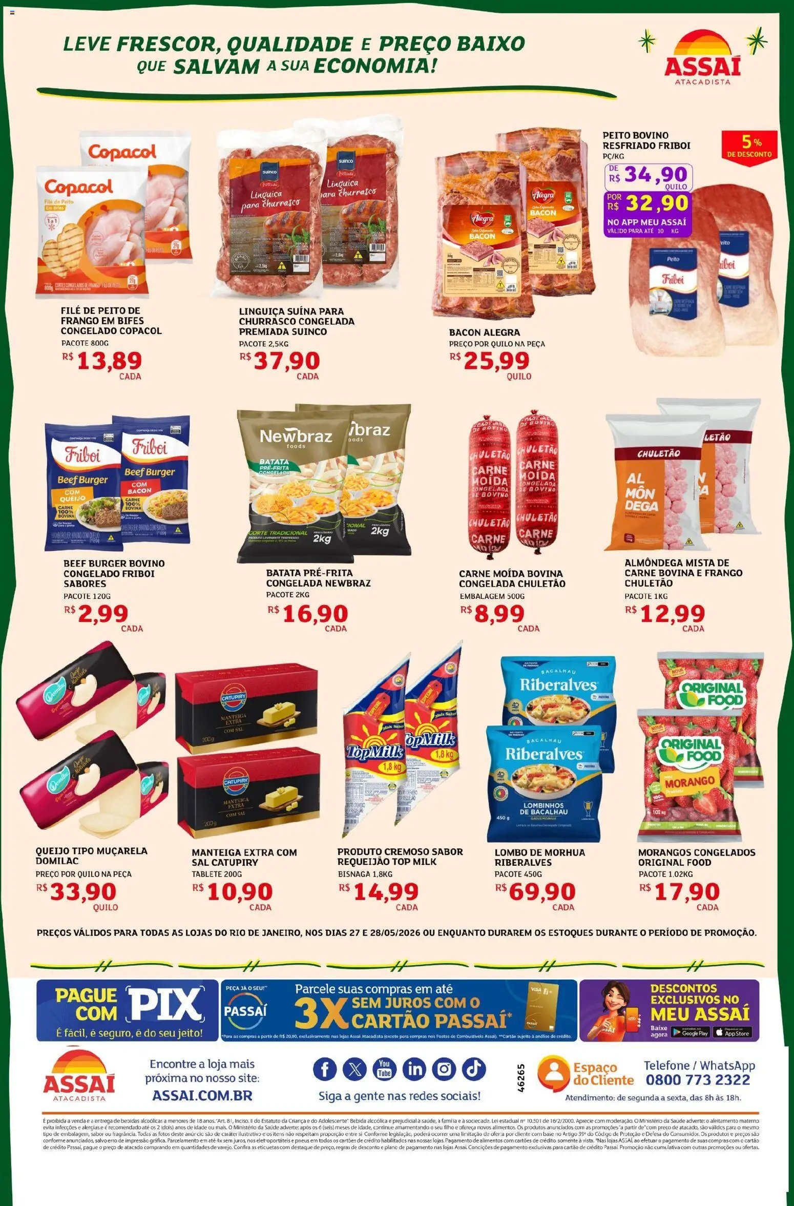 Assaí Atacadista folheto a partir de 27/05/2026 Assaí Atacadista ofertas - RJ (2026-05-27 - 2026-05-28)
