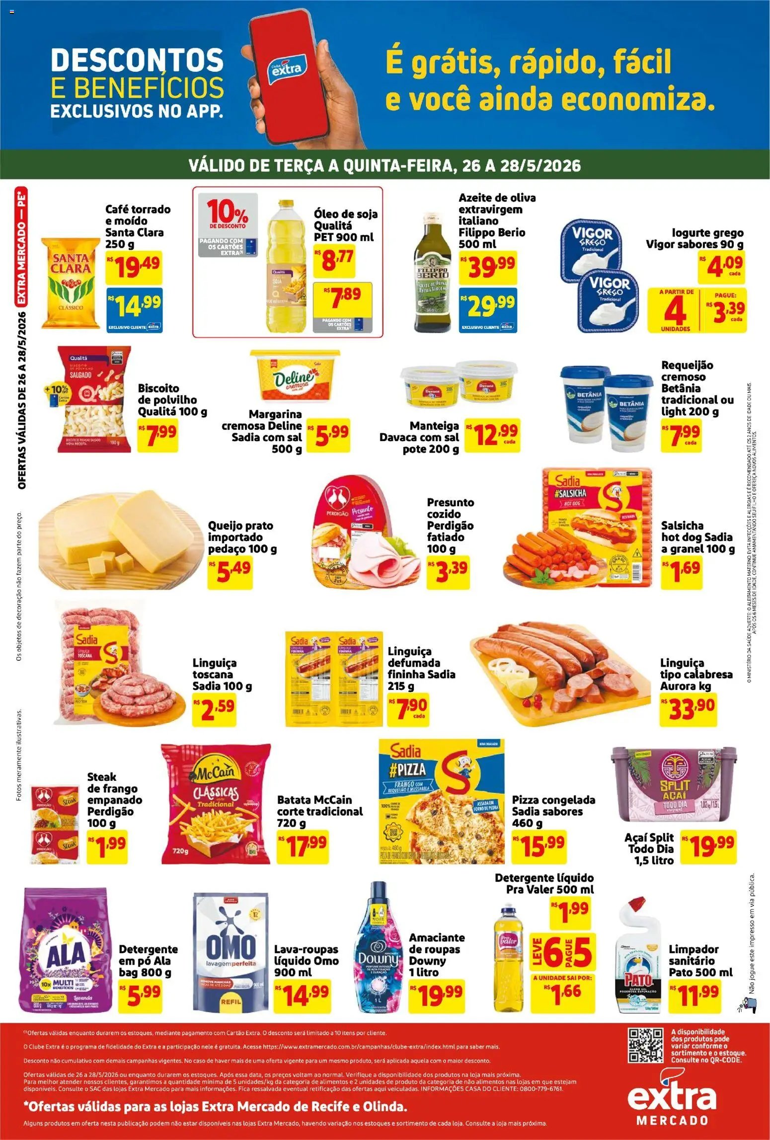 Extra folheto a partir de 26/05/2026 Extra ofertas de Mercado Terça e Quinta (2026-05-26 - 2026-05-28)