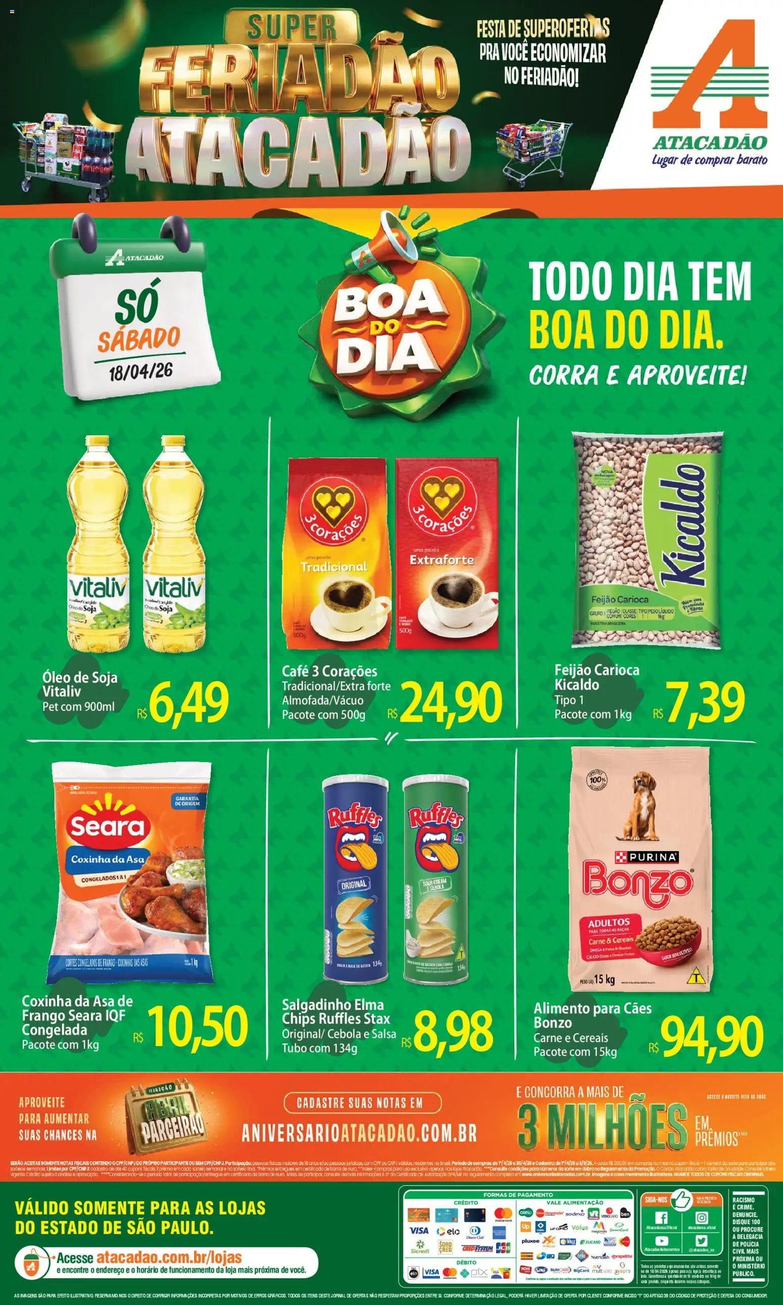 Atacadão folheto a partir de 18/04/2026 Atacadão ofertas - SP (2026-04-18 - 2026-04-18)