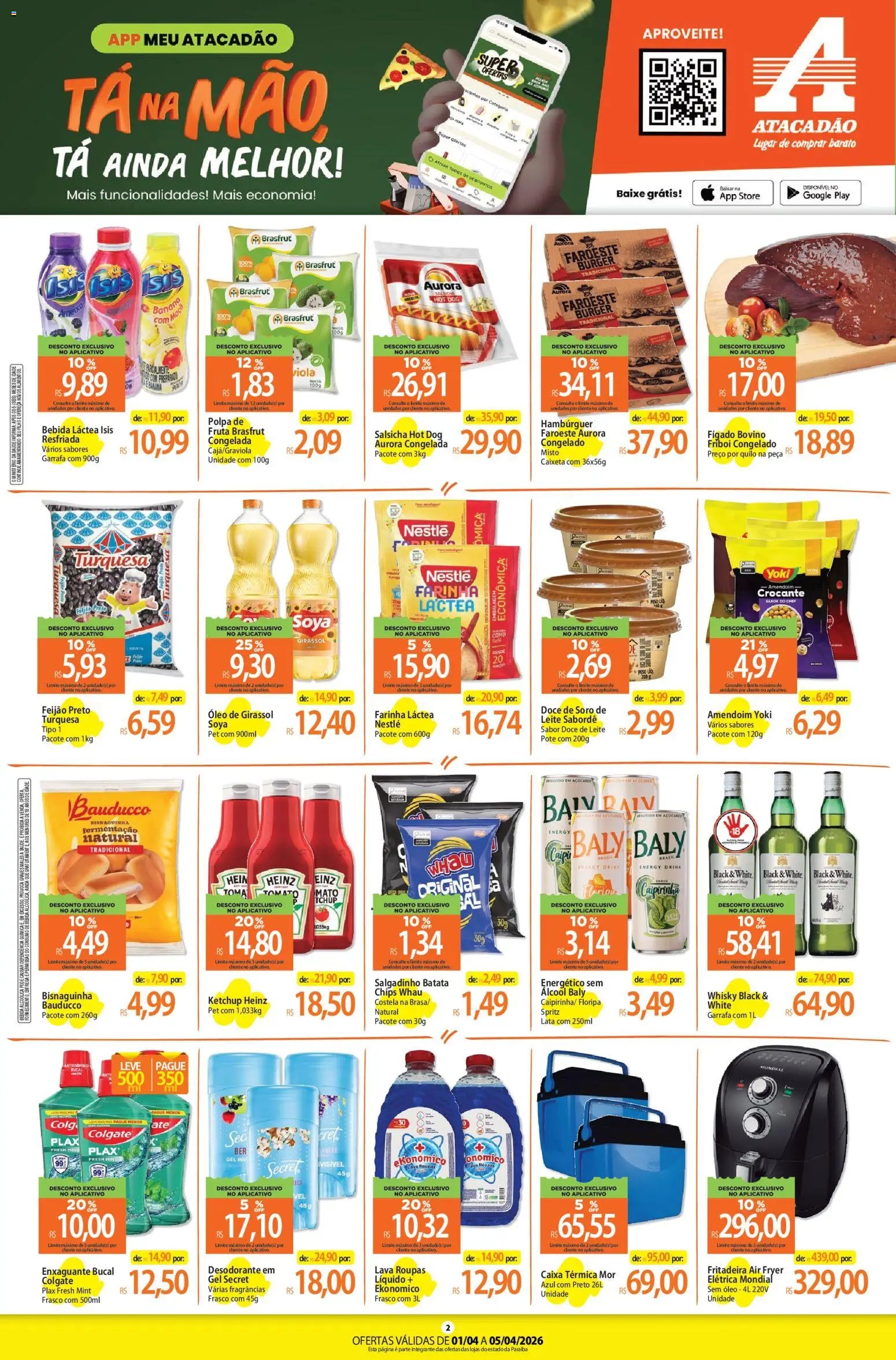 Atacadão folheto a partir de 01/04/2026 Atacadão ofertas - PB (2026-04-01 - 2026-04-05)