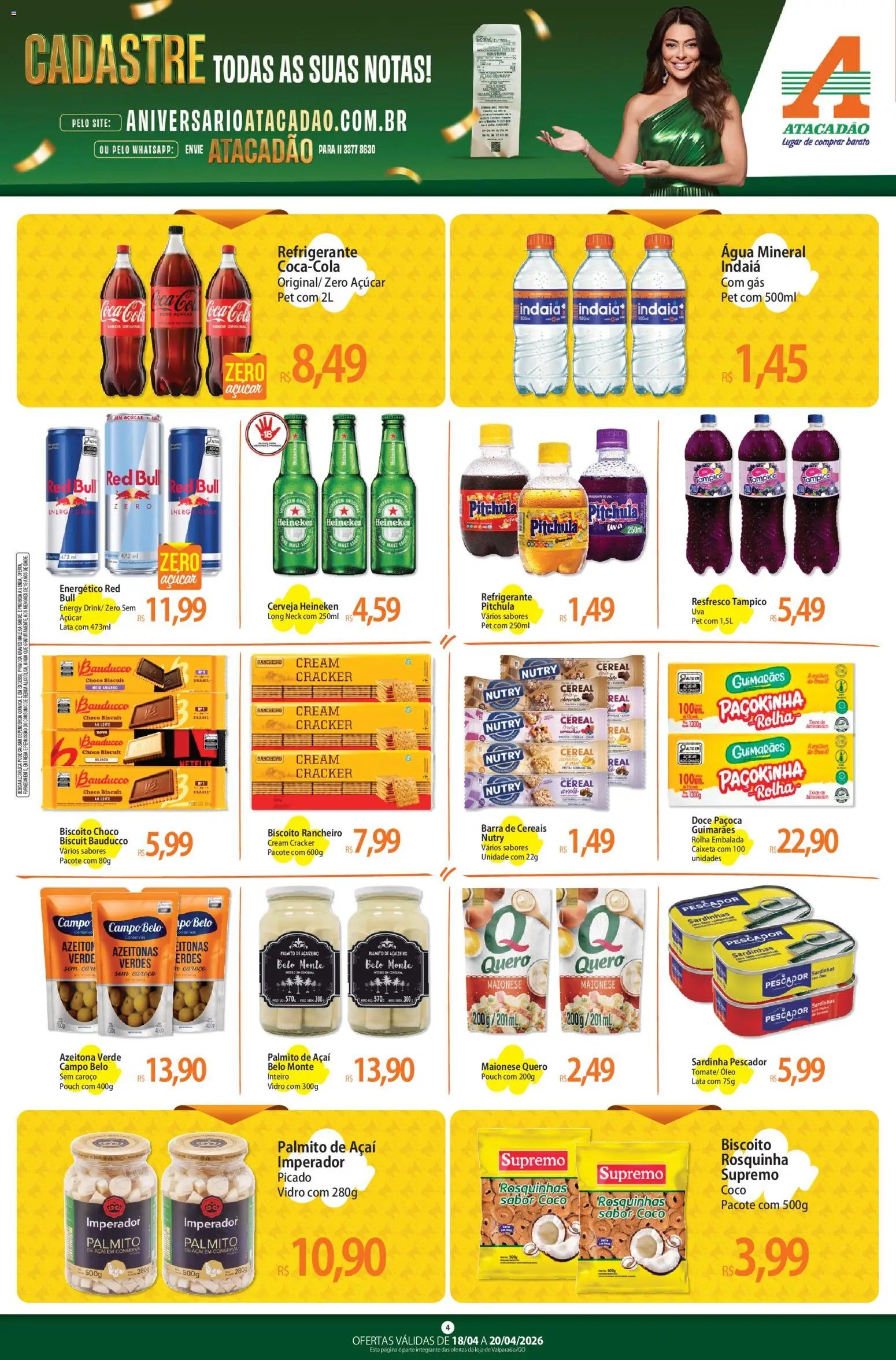 Atacadão folheto a partir de 18/04/2026 Atacadão ofertas - GO (2026-04-18 - 2026-04-20)