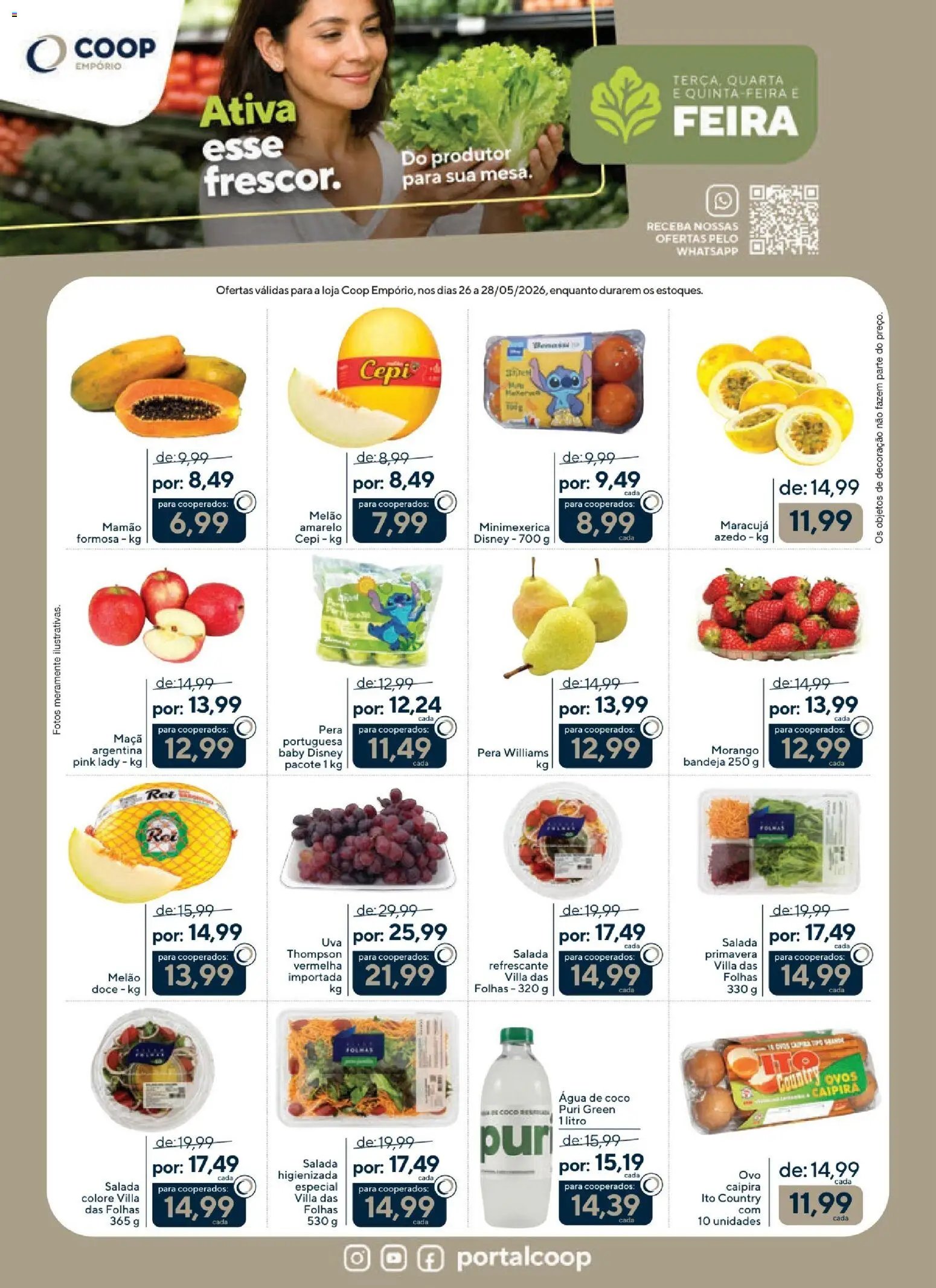 Coop folheto a partir de 26/05/2026 Coop ofertas Feira e Açougue Empório (2026-05-26 - 2026-05-28)