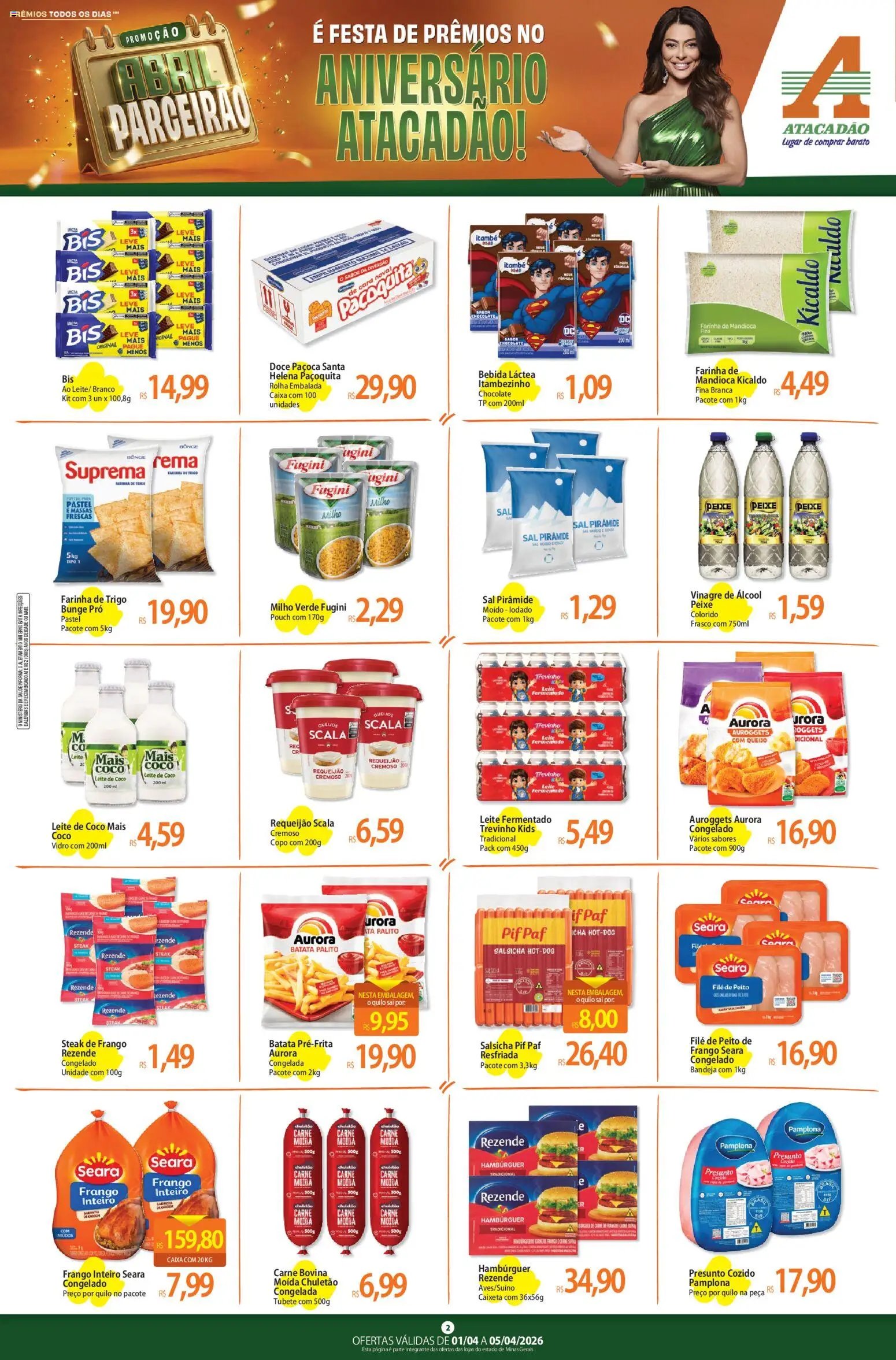 Atacadão folheto a partir de 01/04/2026 Atacadão ofertas - MG (2026-04-01 - 2026-04-05)