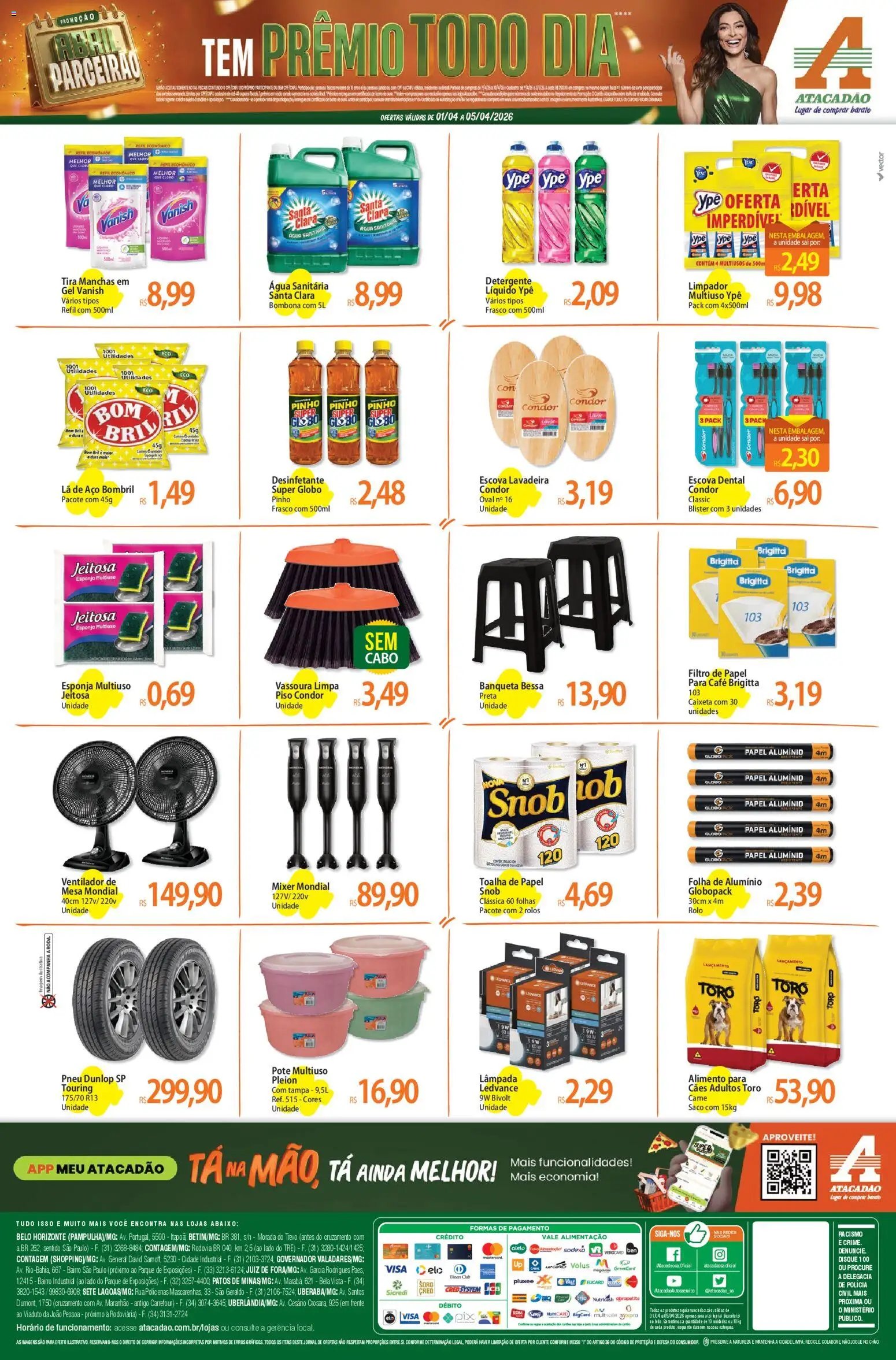 Atacadão folheto a partir de 01/04/2026 Atacadão ofertas - MG (2026-04-01 - 2026-04-05)