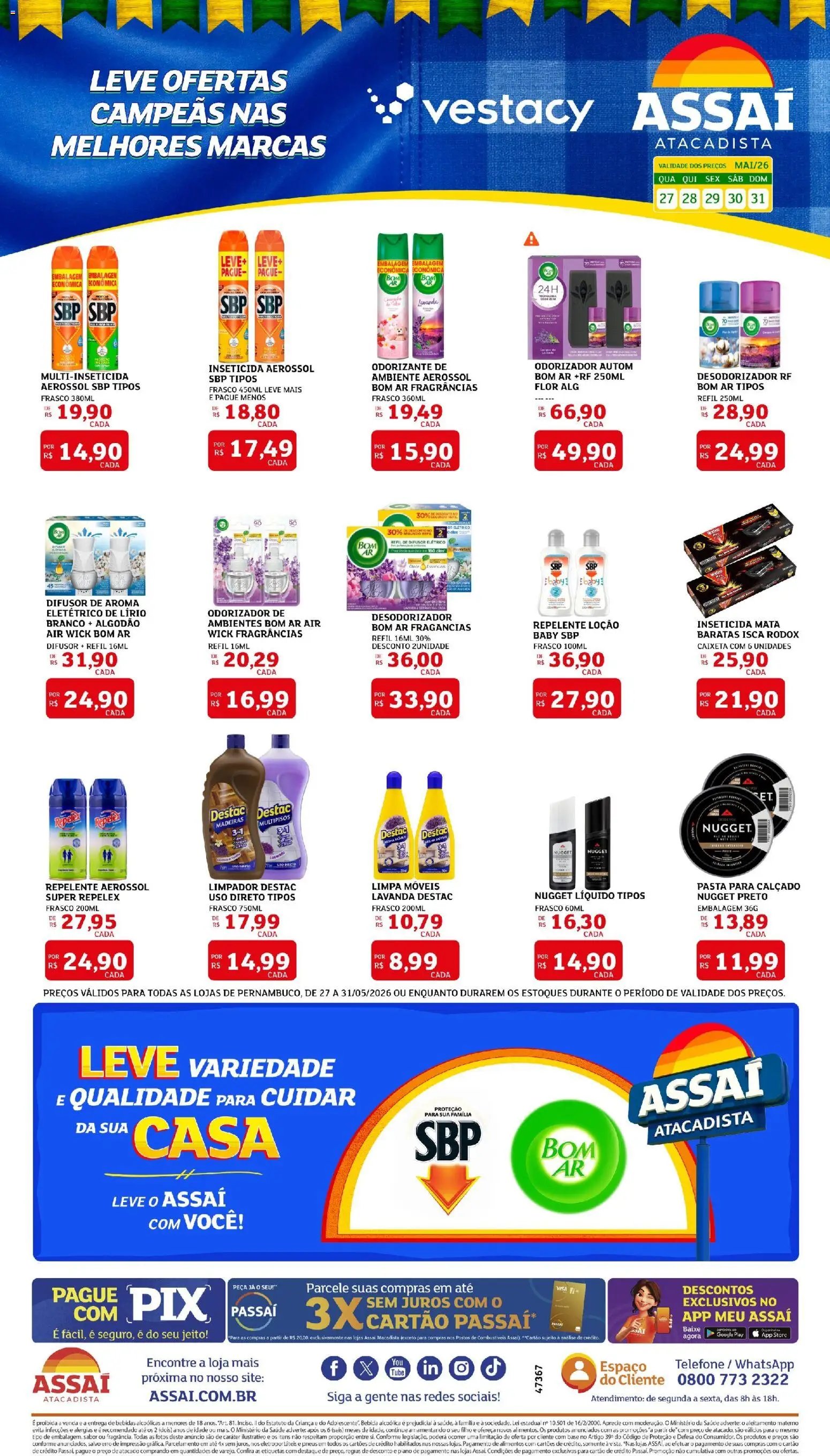 Assaí Atacadista folheto a partir de 27/05/2026 Assaí Atacadista ofertas - PE (2026-05-27 - 2026-05-31)