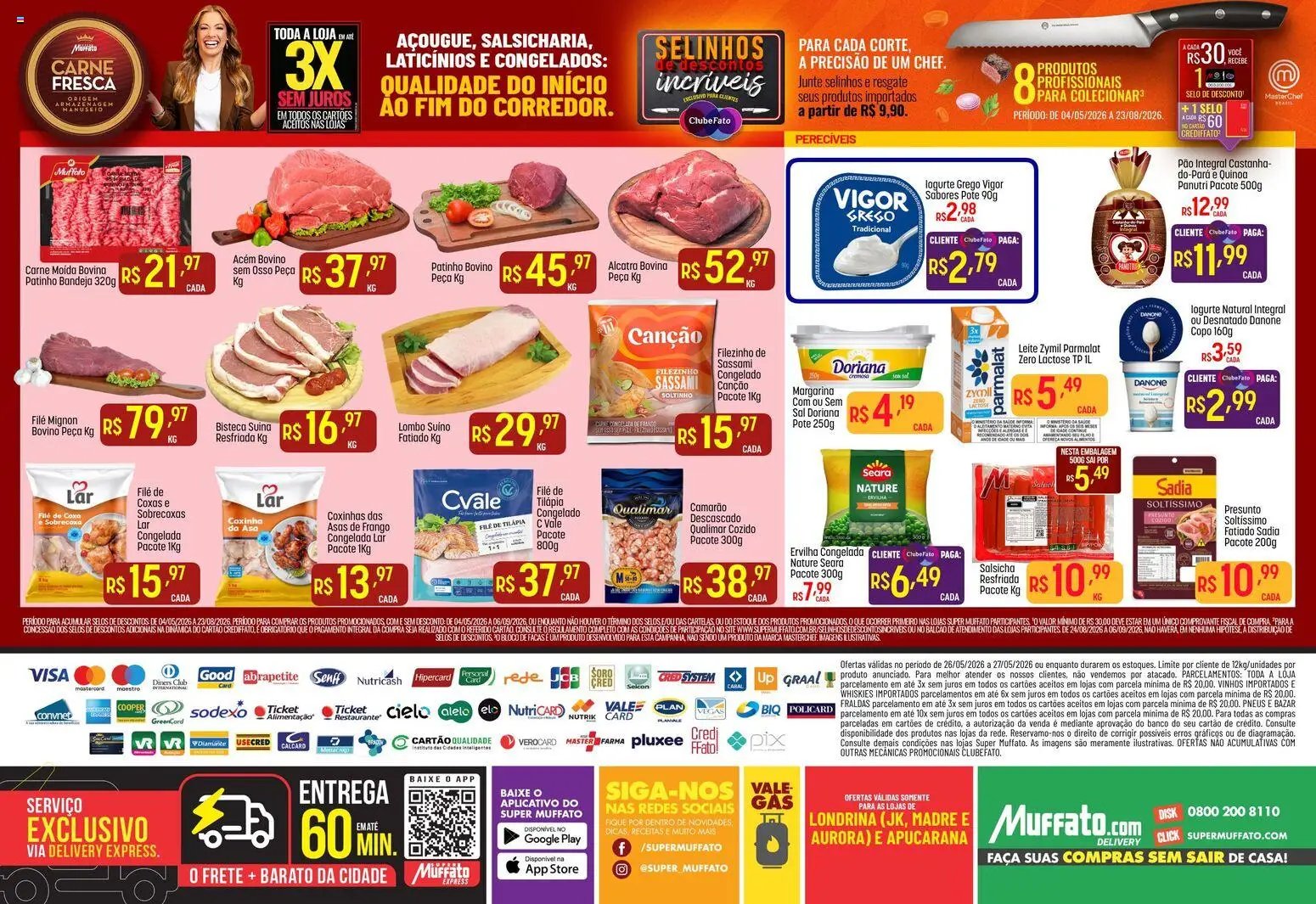 Super Muffato folheto a partir de 26/05/2026 Super Muffato ofertas Feira e Carne (2026-05-26 - 2026-05-27)