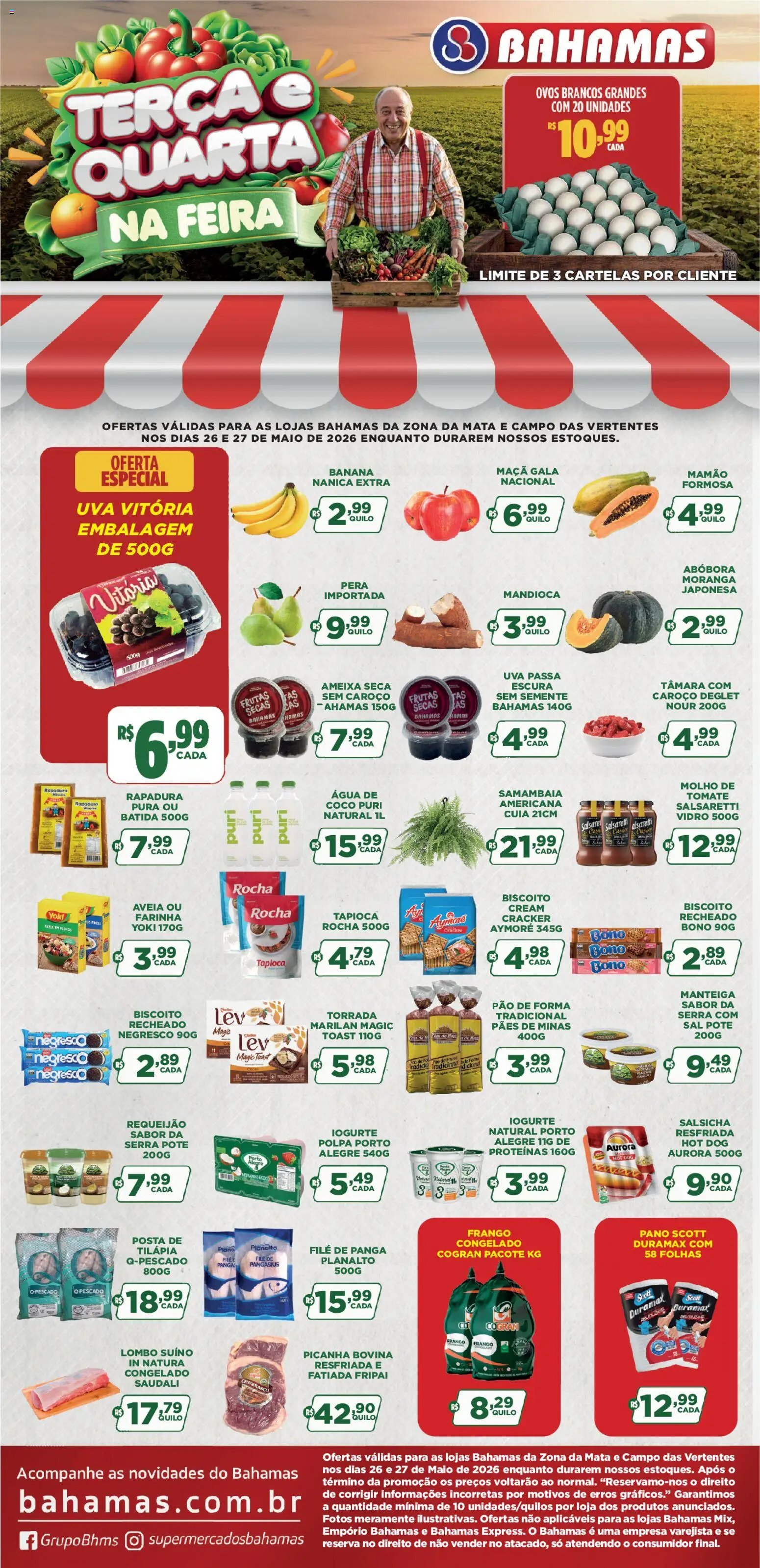 Bahamas Supermercados folheto a partir de 26/05/2026 Bahamas Supermercados ofertas Terça e Quarta na Feira (2026-05-26 - 2026-05-27)