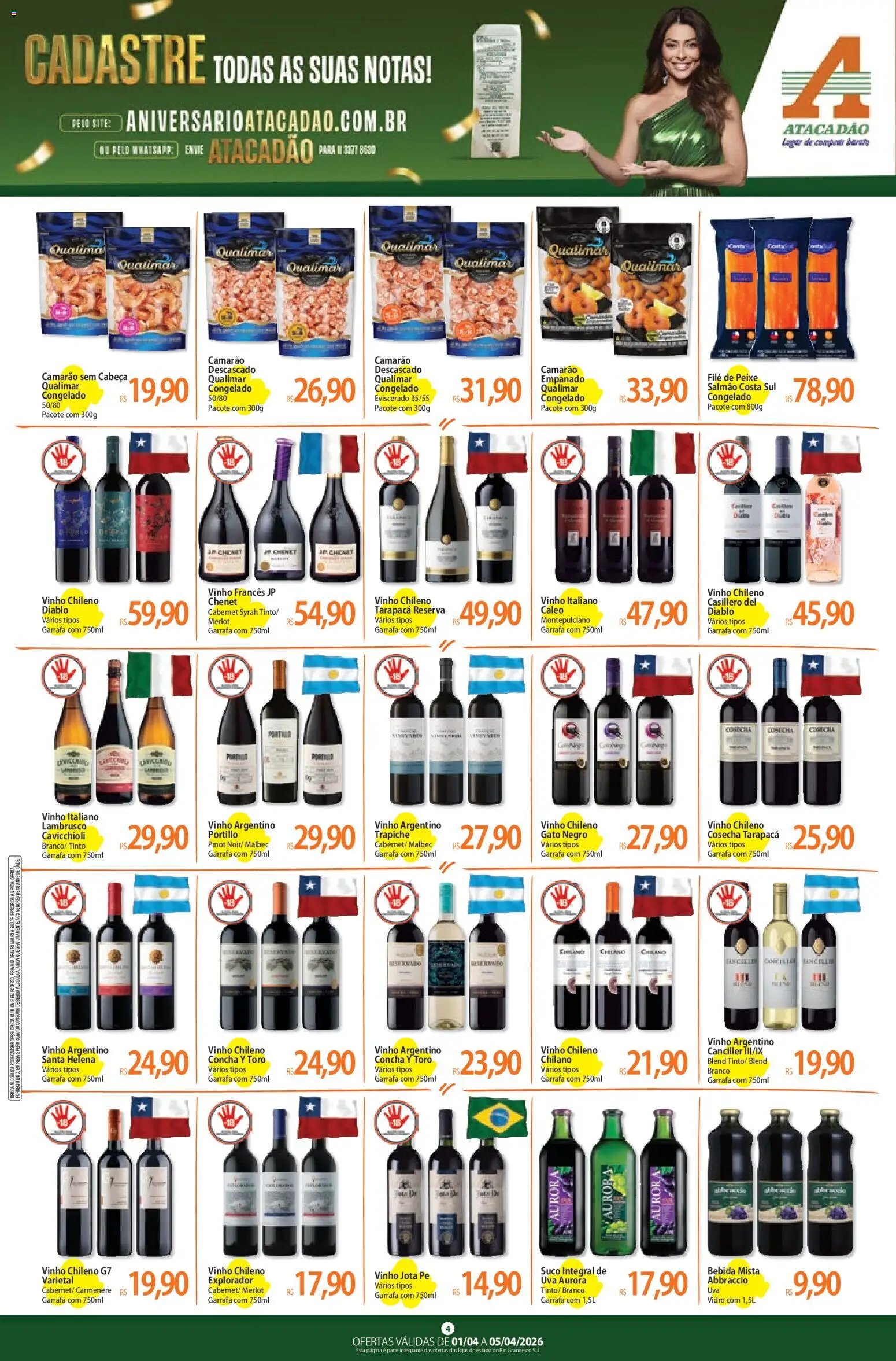 Atacadão folheto a partir de 01/04/2026 Atacadão ofertas - RS (2026-04-01 - 2026-04-05)