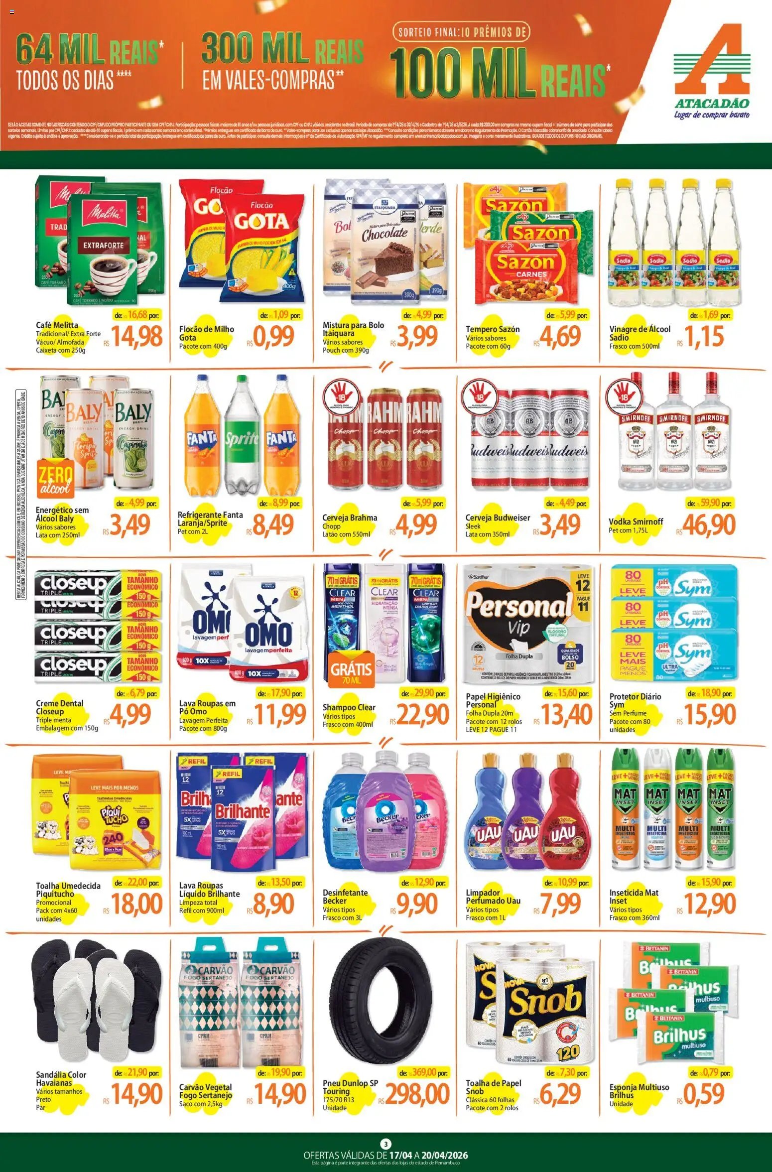 Atacadão folheto a partir de 17/04/2026 Atacadão ofertas - PE (2026-04-17 - 2026-04-20)