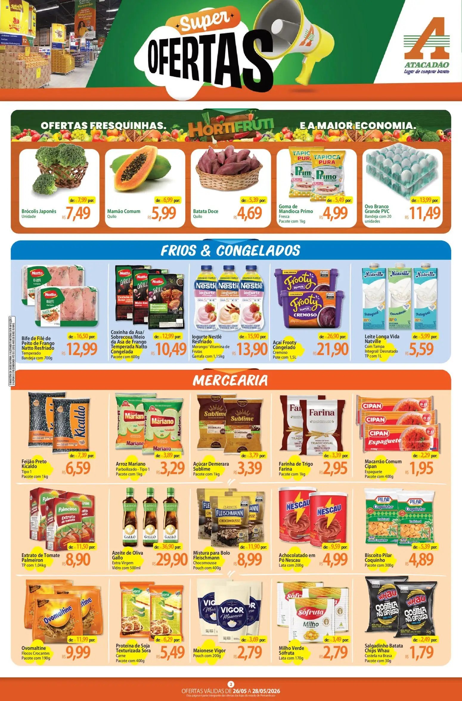 Atacadão folheto a partir de 26/05/2026 Atacadão ofertas - PE (2026-05-26 - 2026-05-28)