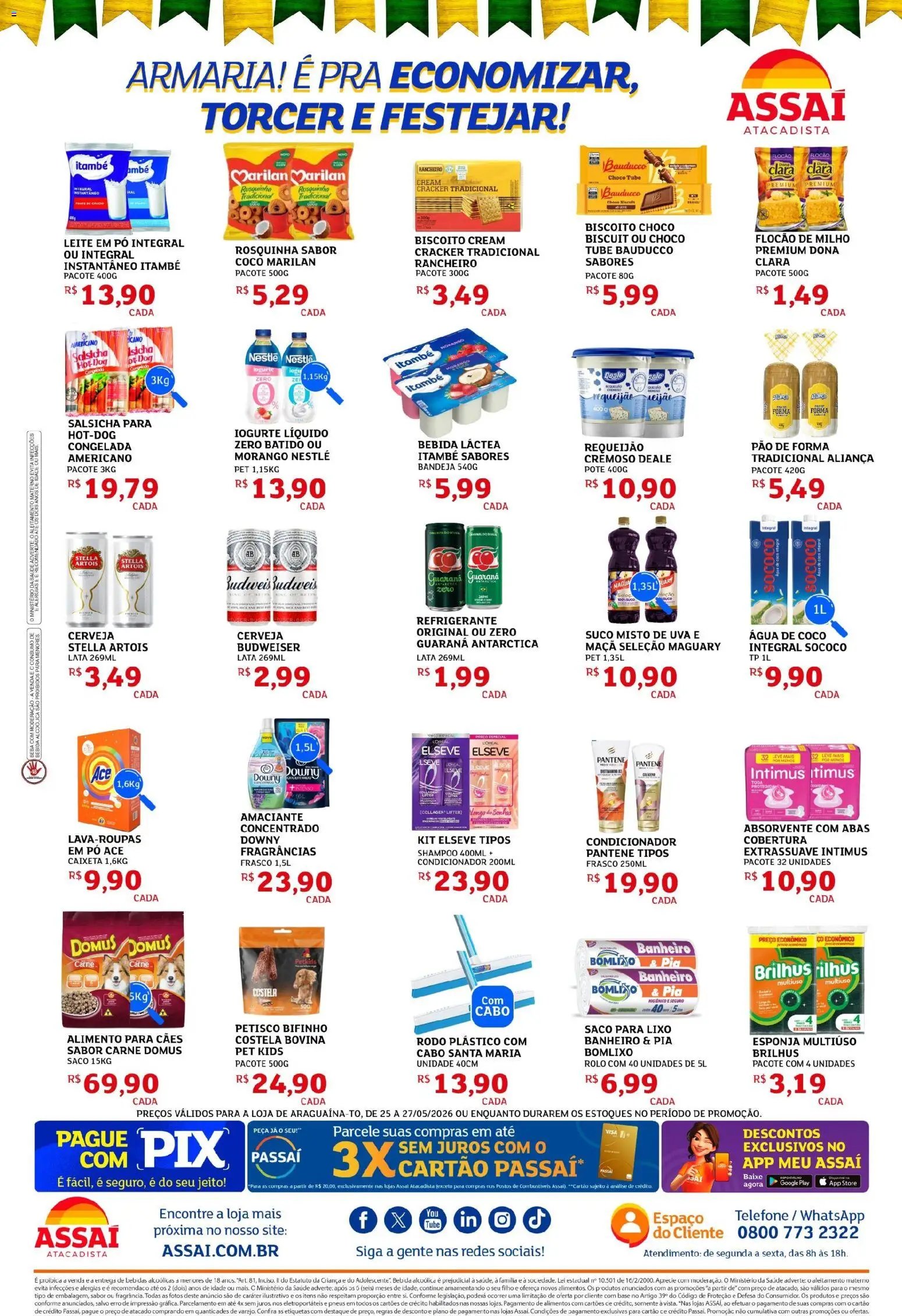 Assaí Atacadista folheto a partir de 25/05/2026 Assaí Atacadista ofertas - TO (2026-05-25 - 2026-05-27)