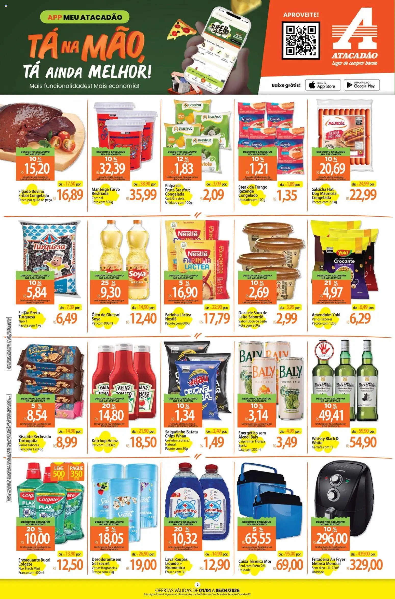 Atacadão folheto a partir de 01/04/2026 Atacadão ofertas - PE (2026-04-01 - 2026-04-05)