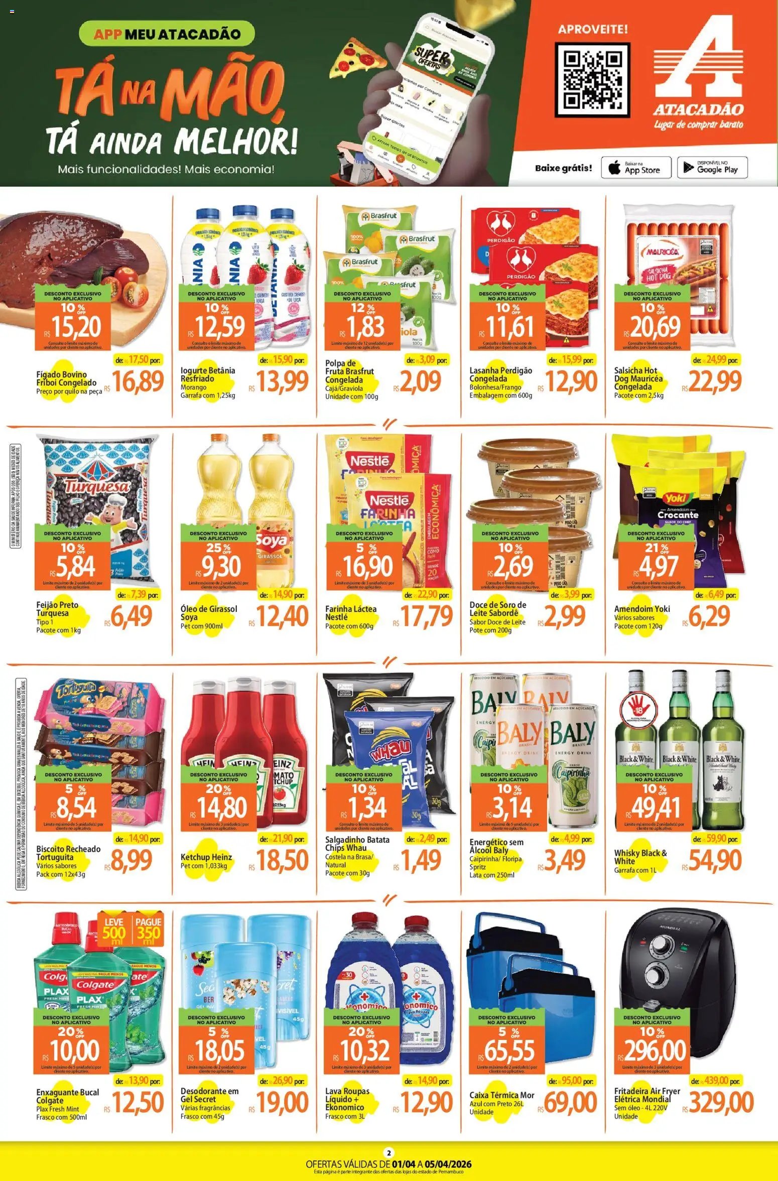 Atacadão folheto a partir de 01/04/2026 Atacadão ofertas - PE (2026-04-01 - 2026-04-05)