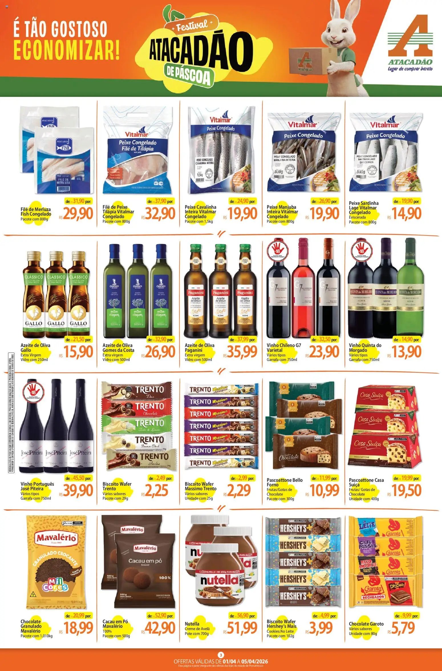 Atacadão folheto a partir de 01/04/2026 Atacadão ofertas - PE (2026-04-01 - 2026-04-05)