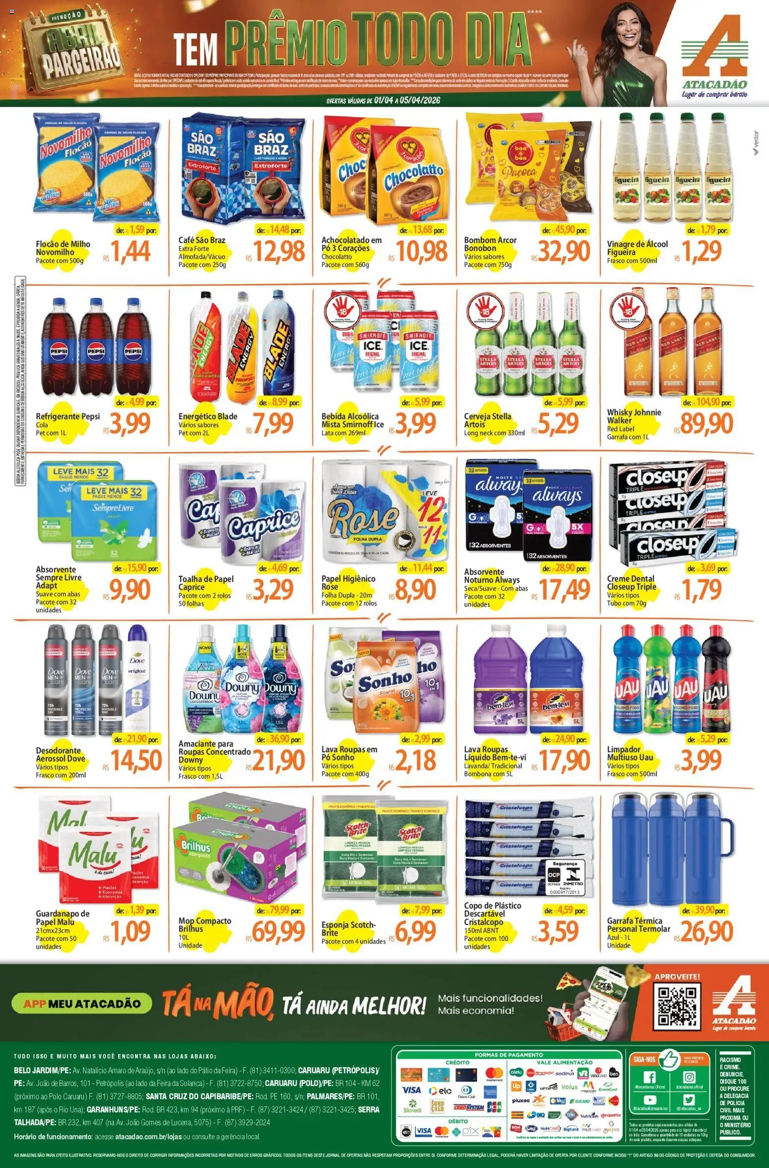 Atacadão folheto a partir de 01/04/2026 Atacadão ofertas - PE (2026-04-01 - 2026-04-05)