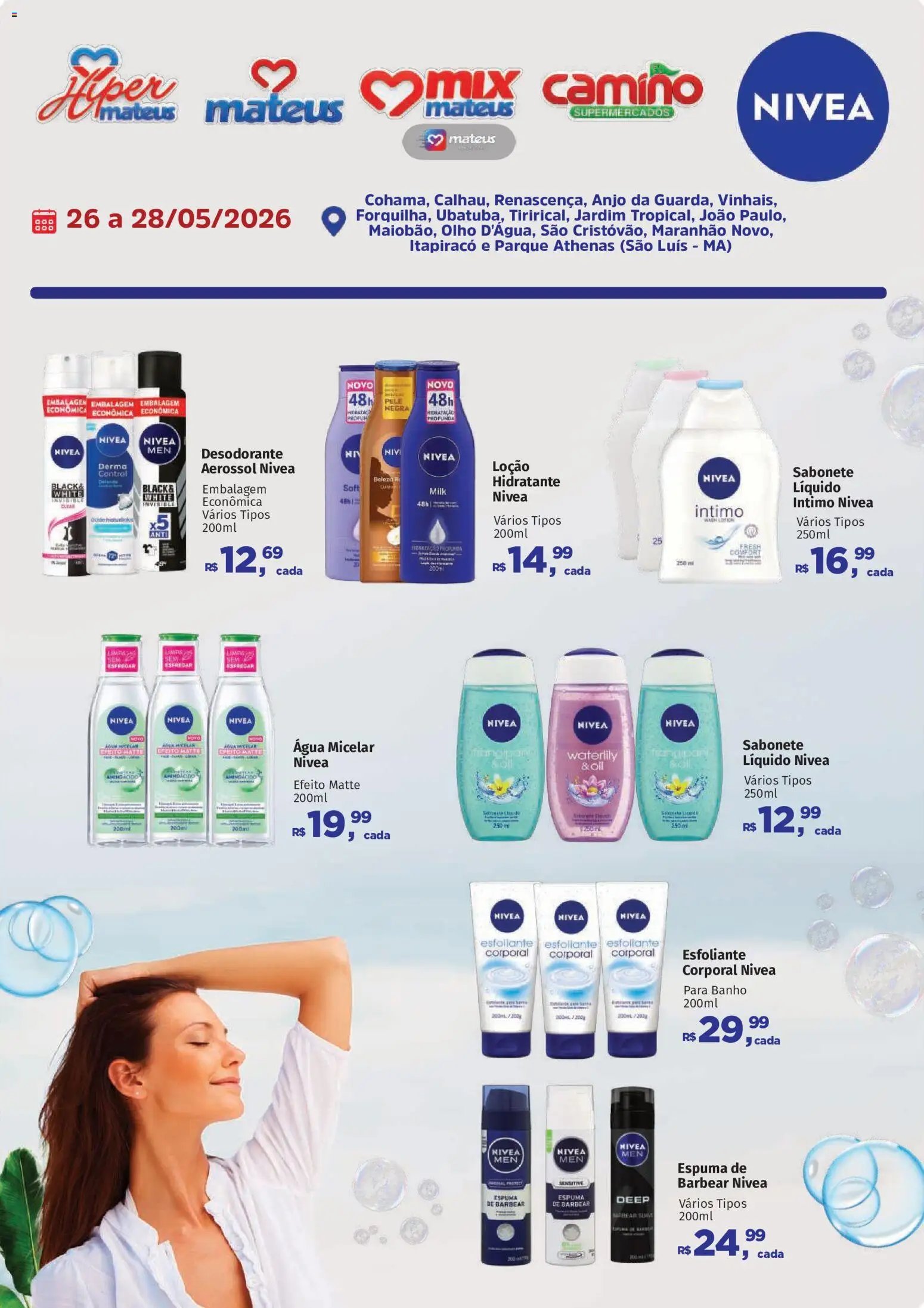 Mateus folheto a partir de 26/05/2026 Mateus ofertas Exclusivo Nivea (2026-05-26 - 2026-05-28)
