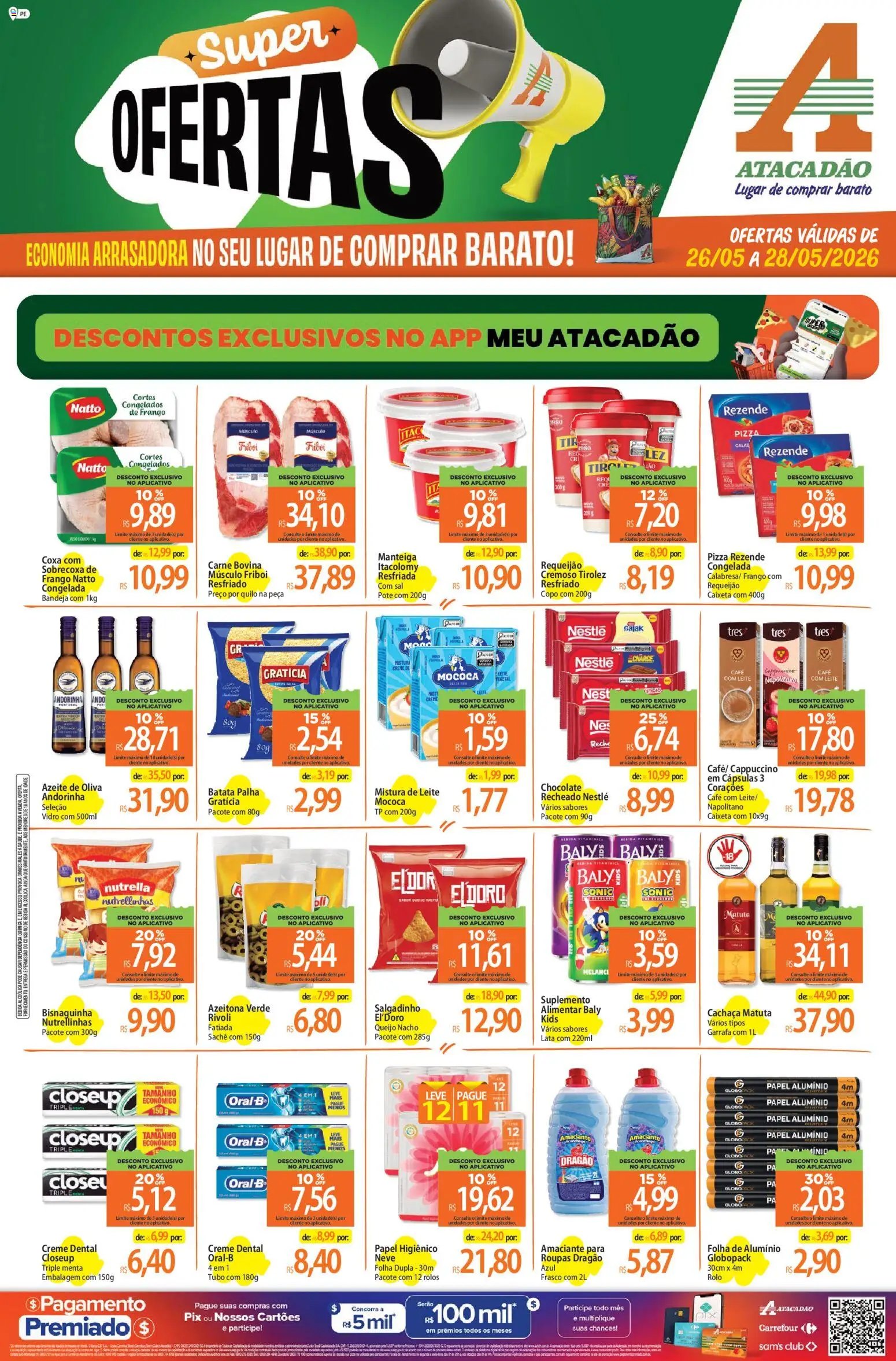 Atacadão folheto a partir de 26/05/2026 Atacadão ofertas - PE (2026-05-26 - 2026-05-28)
