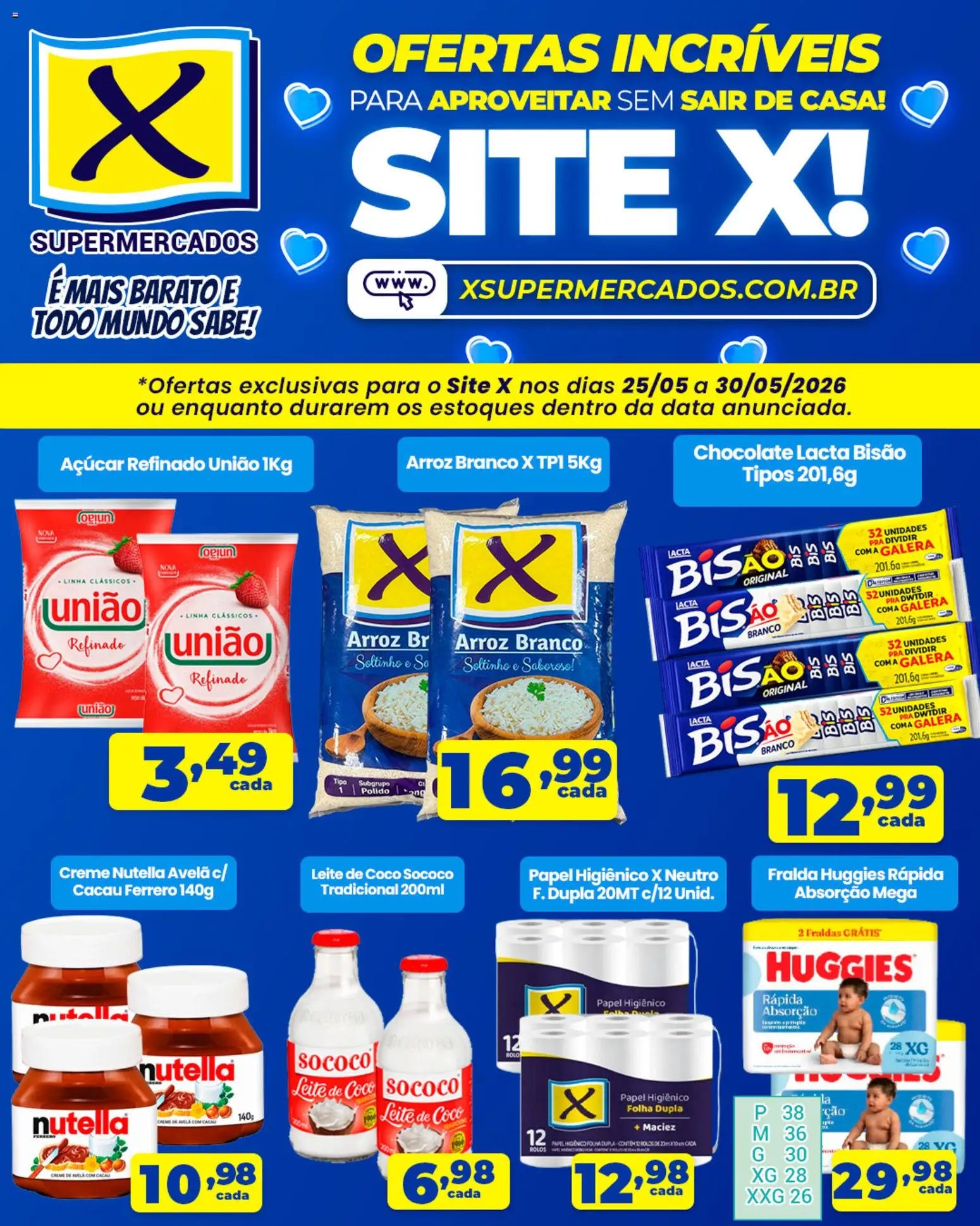 X Supermercados folheto a partir de 25/05/2026 X Supermercados ofertas incríveis (2026-05-25 - 2026-05-30)