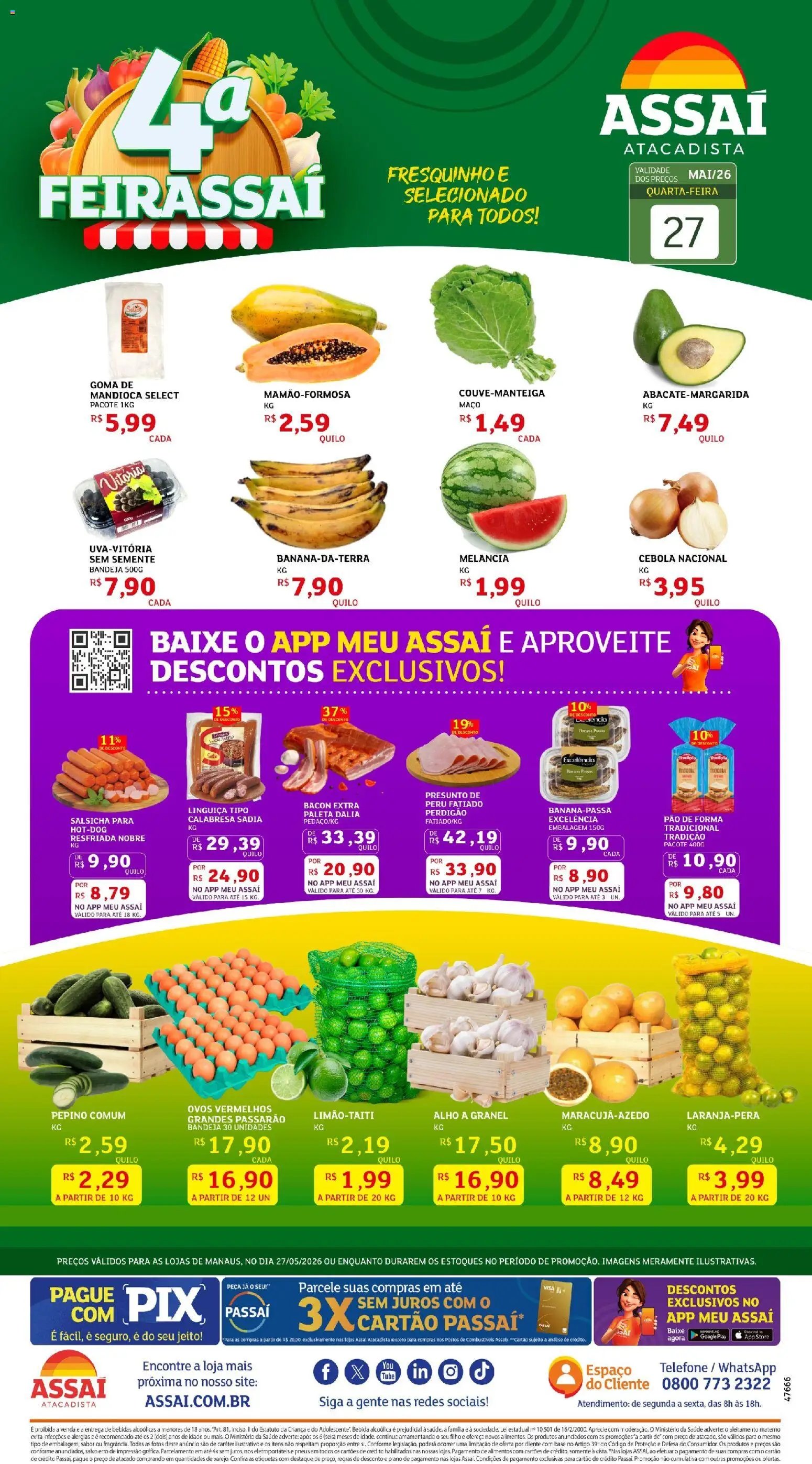 Assaí Atacadista folheto a partir de 27/05/2026 Assaí Atacadista ofertas - AM (2026-05-27 - 2026-05-27)
