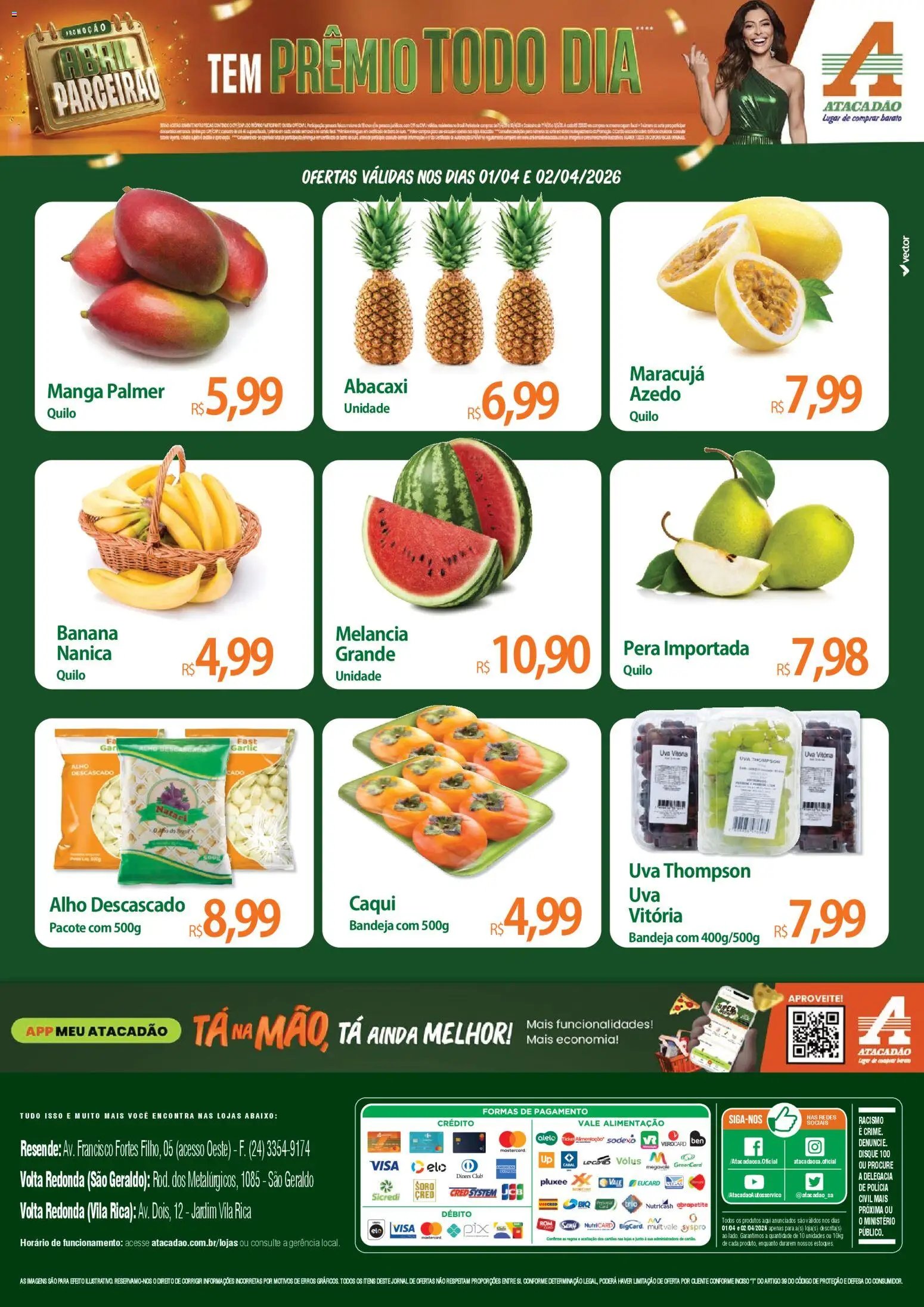 Atacadão folheto a partir de 01/04/2026 Atacadão ofertas - RJ (2026-04-01 - 2026-04-02)