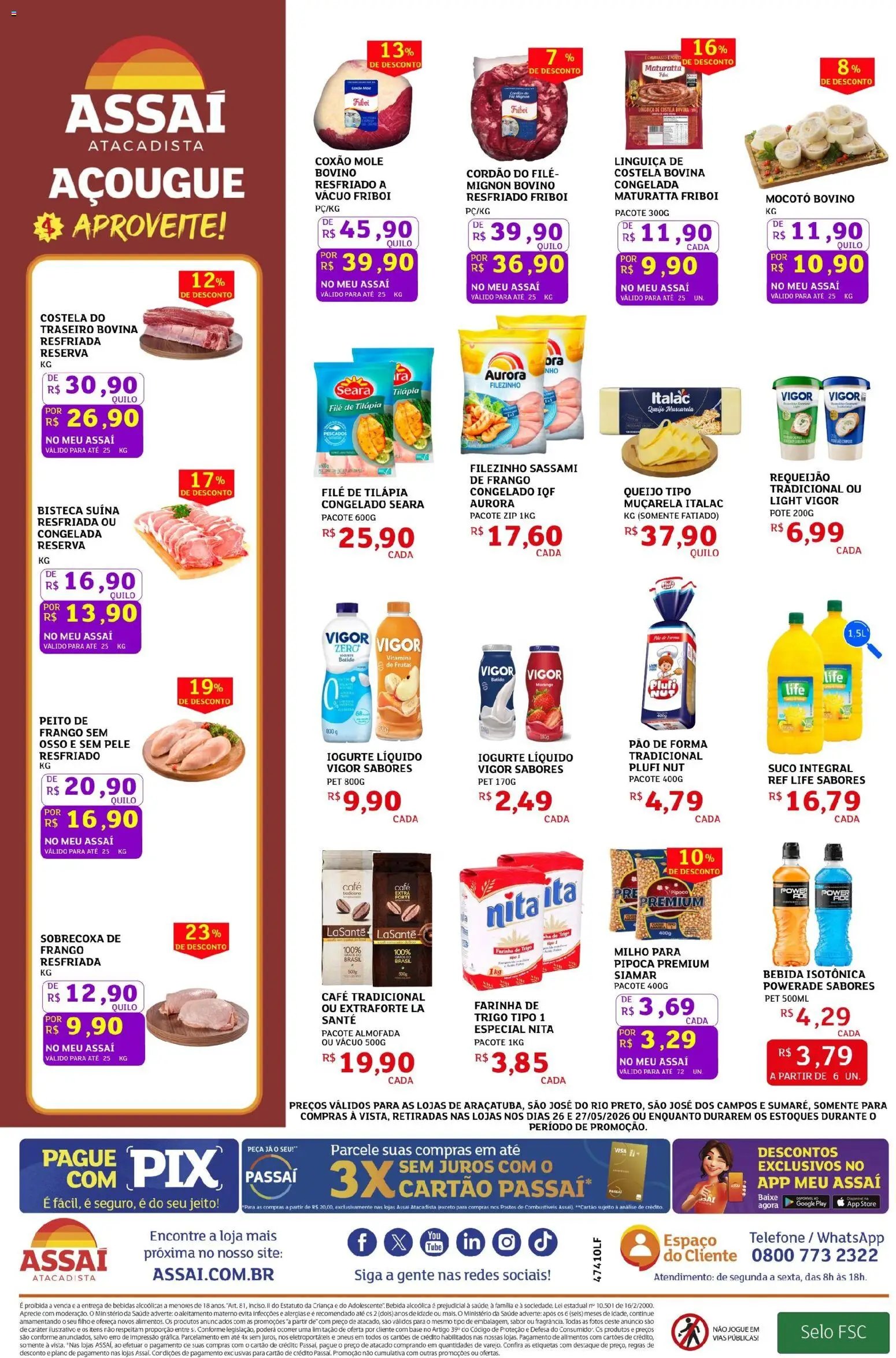 Assaí Atacadista folheto a partir de 26/05/2026 Assaí Atacadista ofertas - SP (2026-05-26 - 2026-05-27)