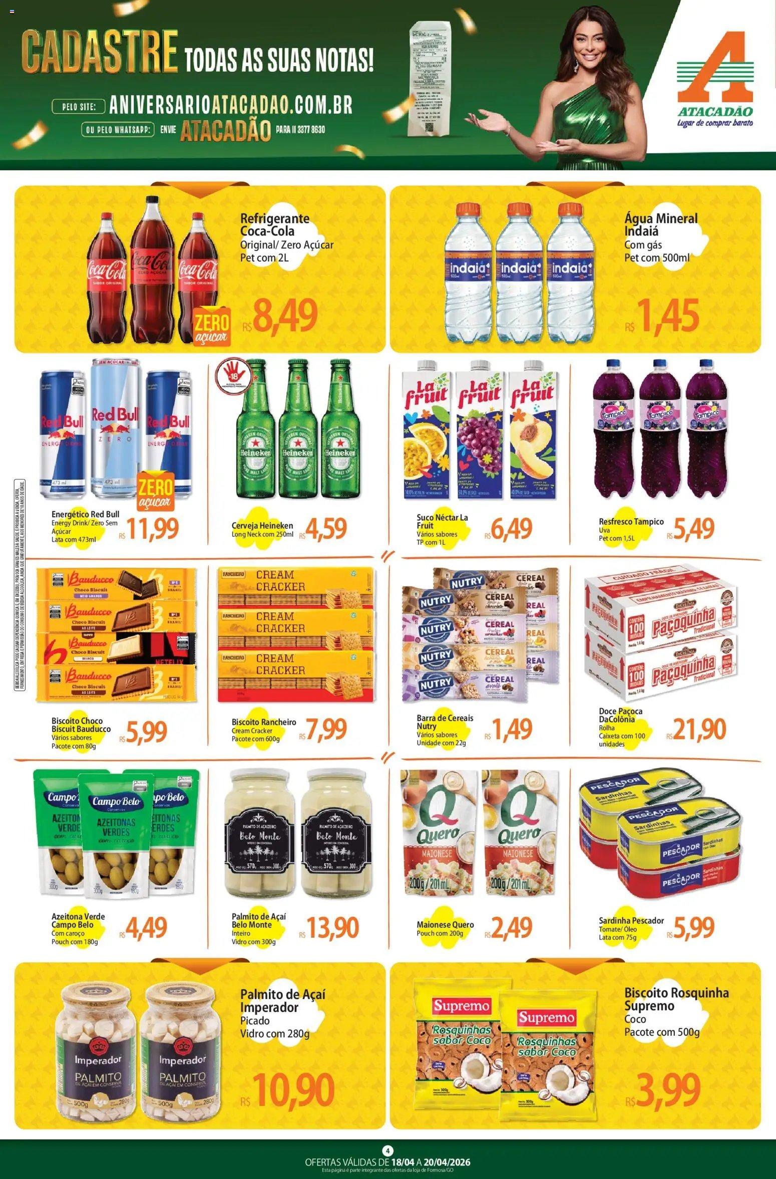 Atacadão folheto a partir de 18/04/2026 Atacadão ofertas - GO (2026-04-18 - 2026-04-20)