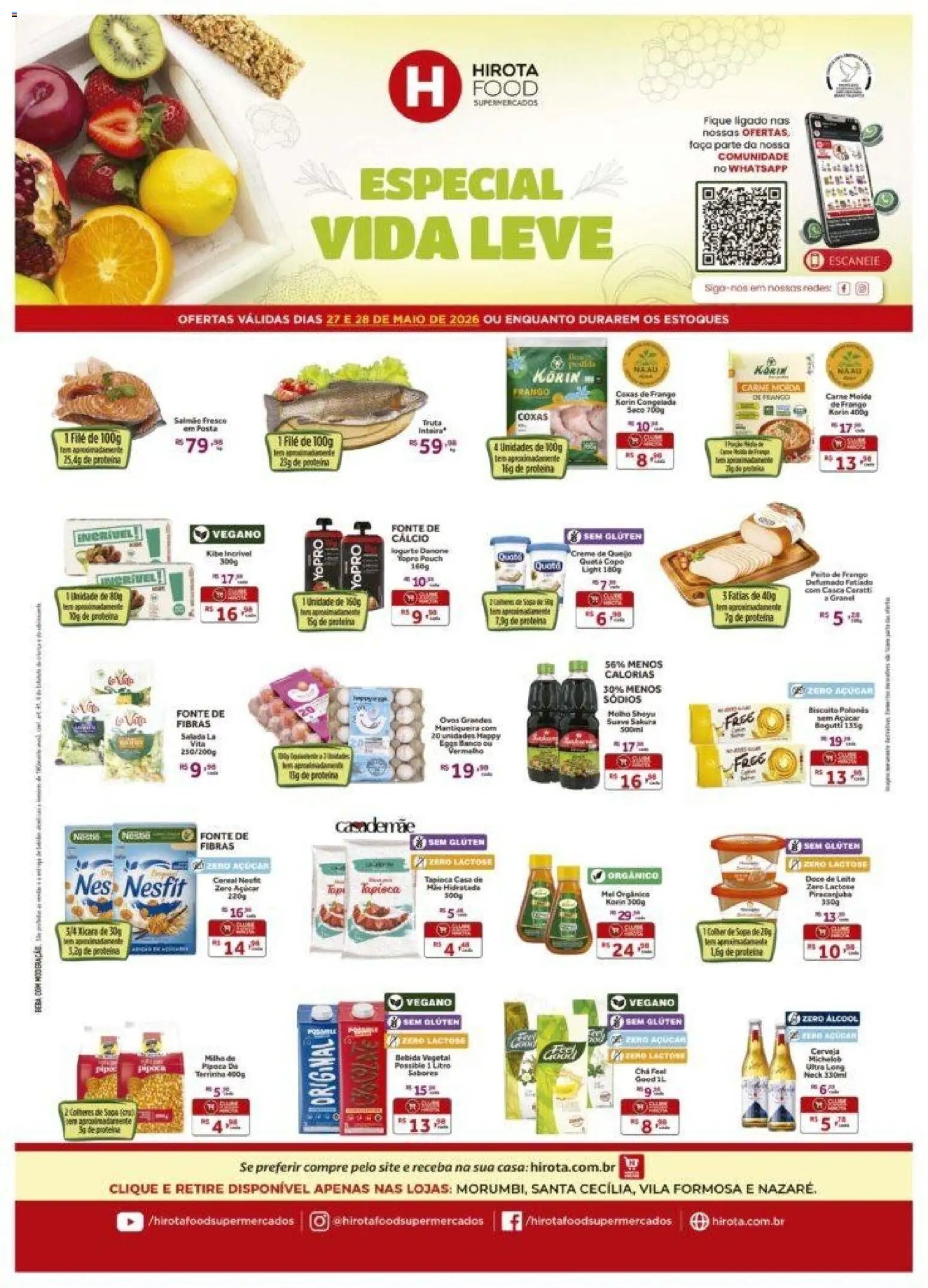 Hirota Food folheto a partir de 27/05/2026 Hirota Food ofertas Vida Leve (2026-05-27 - 2026-05-28)