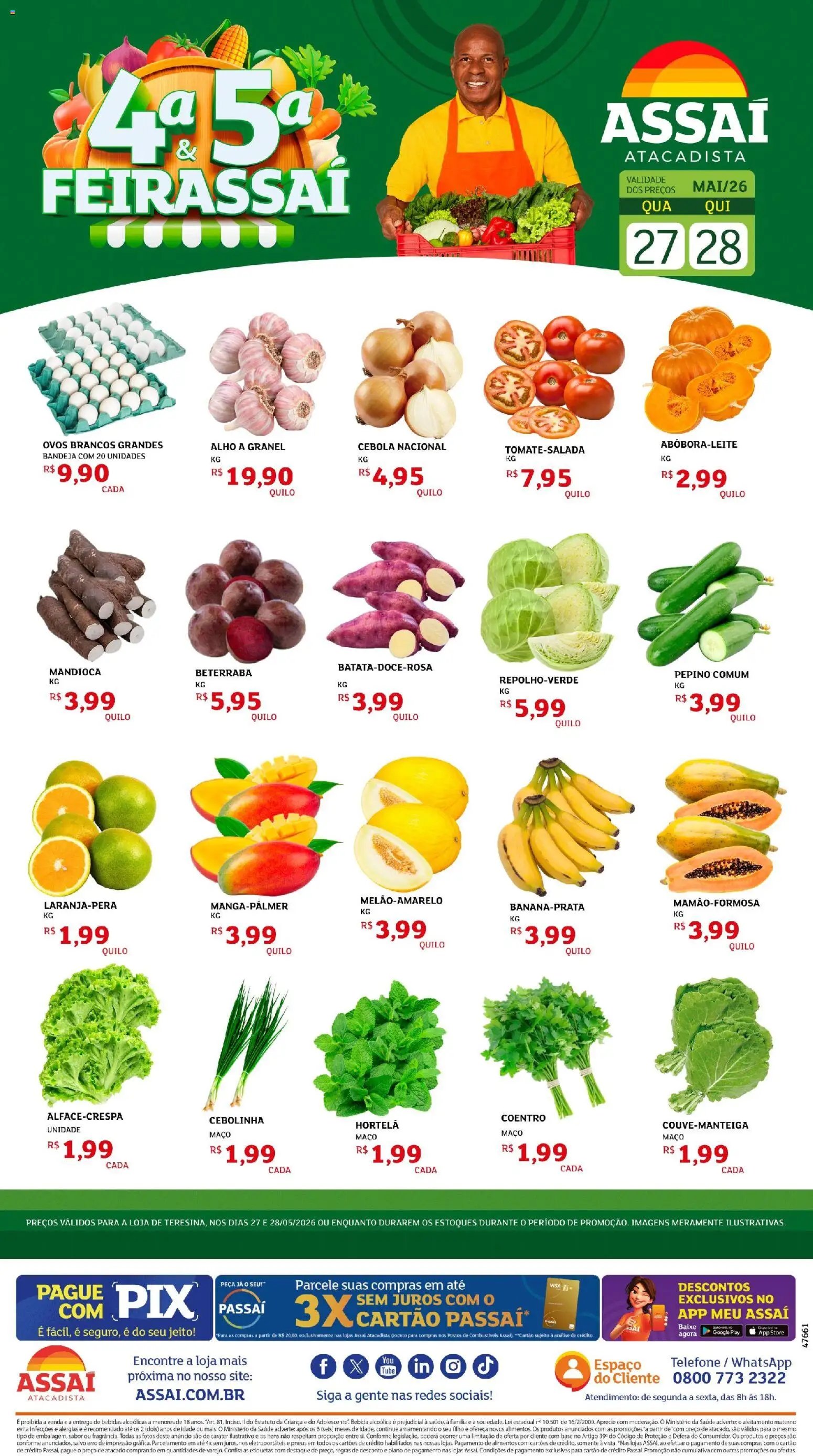 Assaí Atacadista folheto a partir de 27/05/2026 Assaí Atacadista ofertas - PI (2026-05-27 - 2026-05-28)