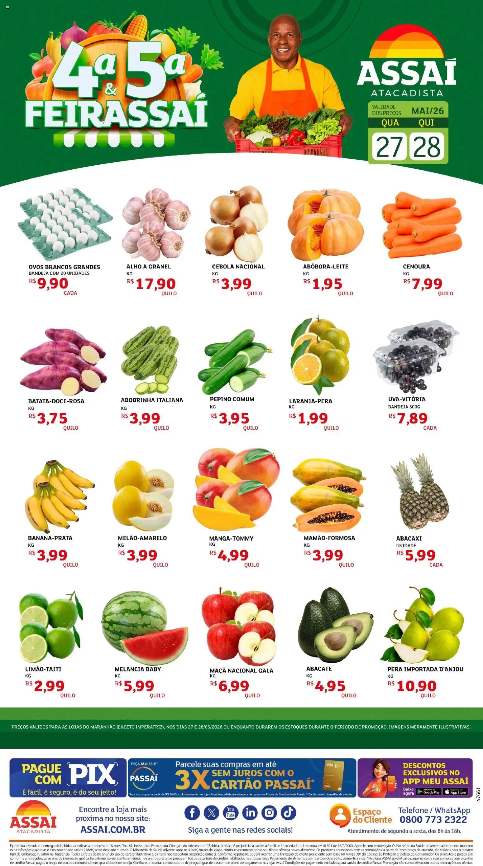 Assaí Atacadista folheto a partir de 27/05/2026 Assaí Atacadista ofertas - MA (2026-05-27 - 2026-05-28)