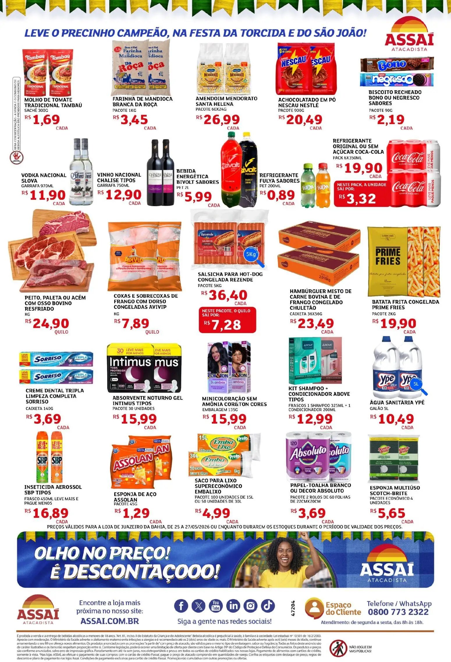 Assaí Atacadista folheto a partir de 25/05/2026 Assaí Atacadista ofertas - BA (2026-05-25 - 2026-05-27)