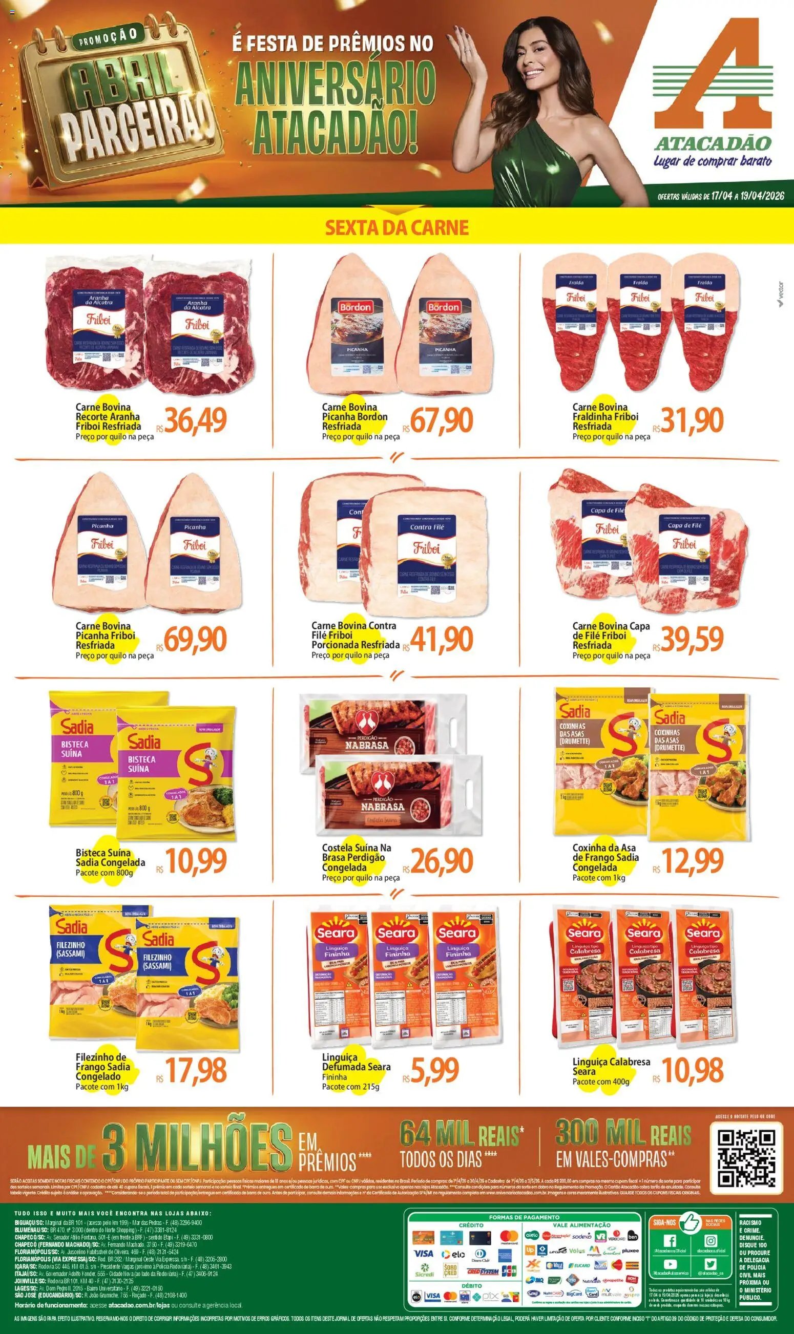 Atacadão folheto a partir de 17/04/2026 Atacadão ofertas - SC (2026-04-17 - 2026-04-19)
