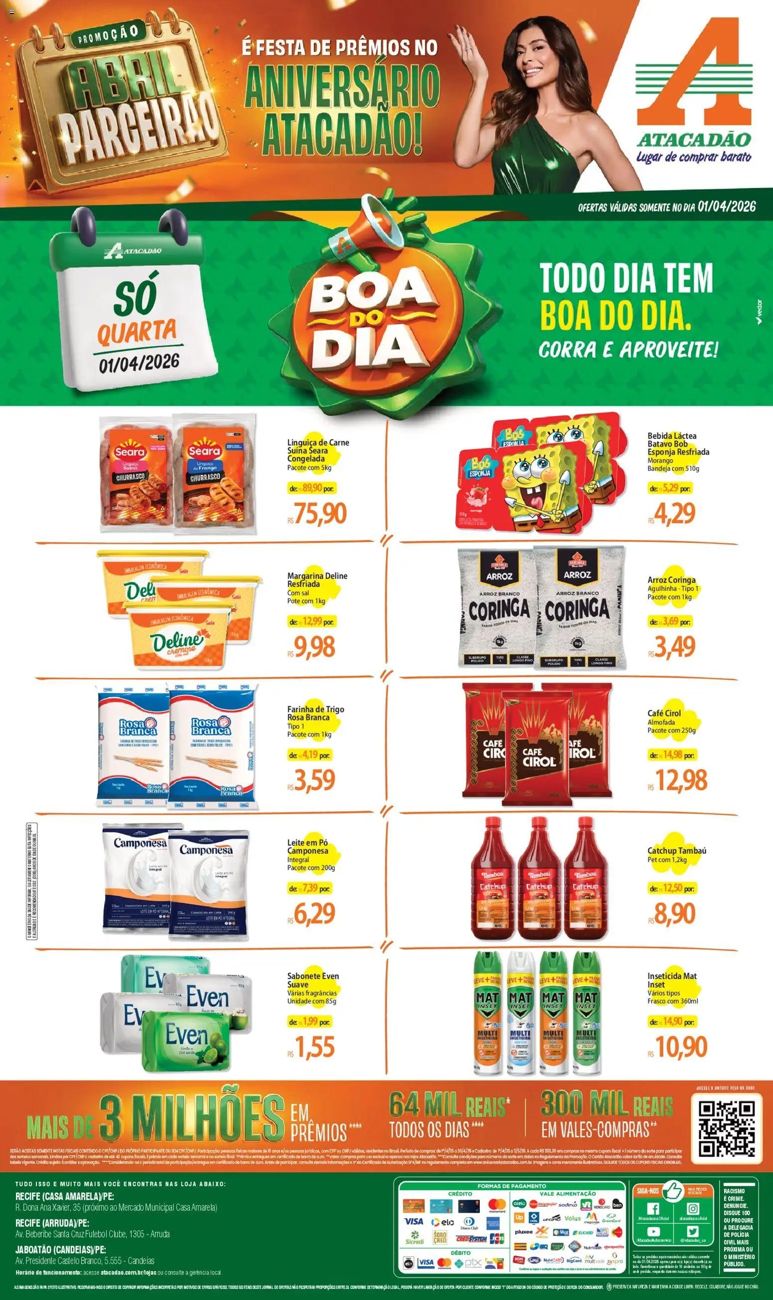 Atacadão folheto a partir de 01/04/2026 Atacadão ofertas - PE (2026-04-01 - 2026-04-01)