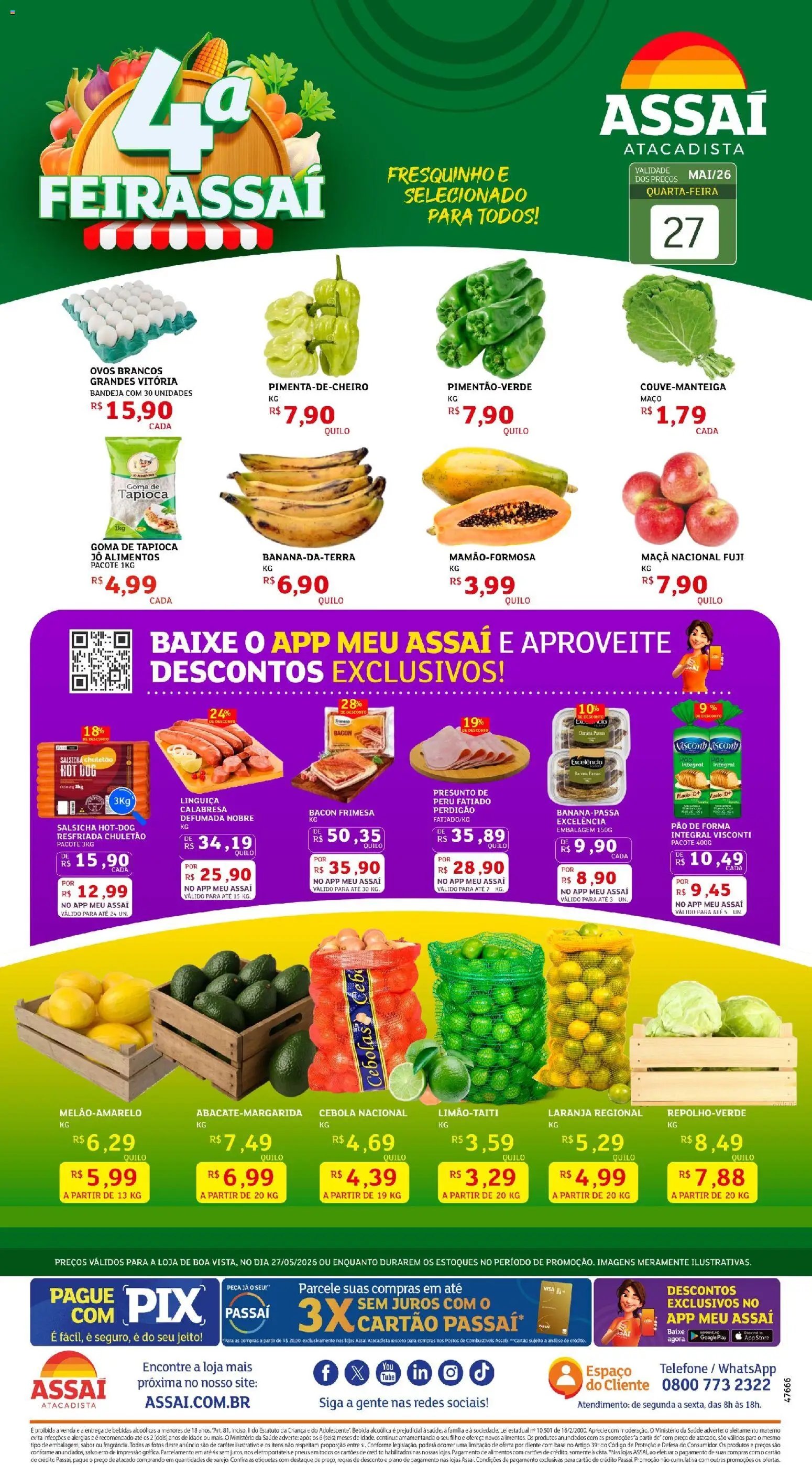 Assaí Atacadista folheto a partir de 27/05/2026 Assaí Atacadista ofertas - RR (2026-05-27 - 2026-05-27)