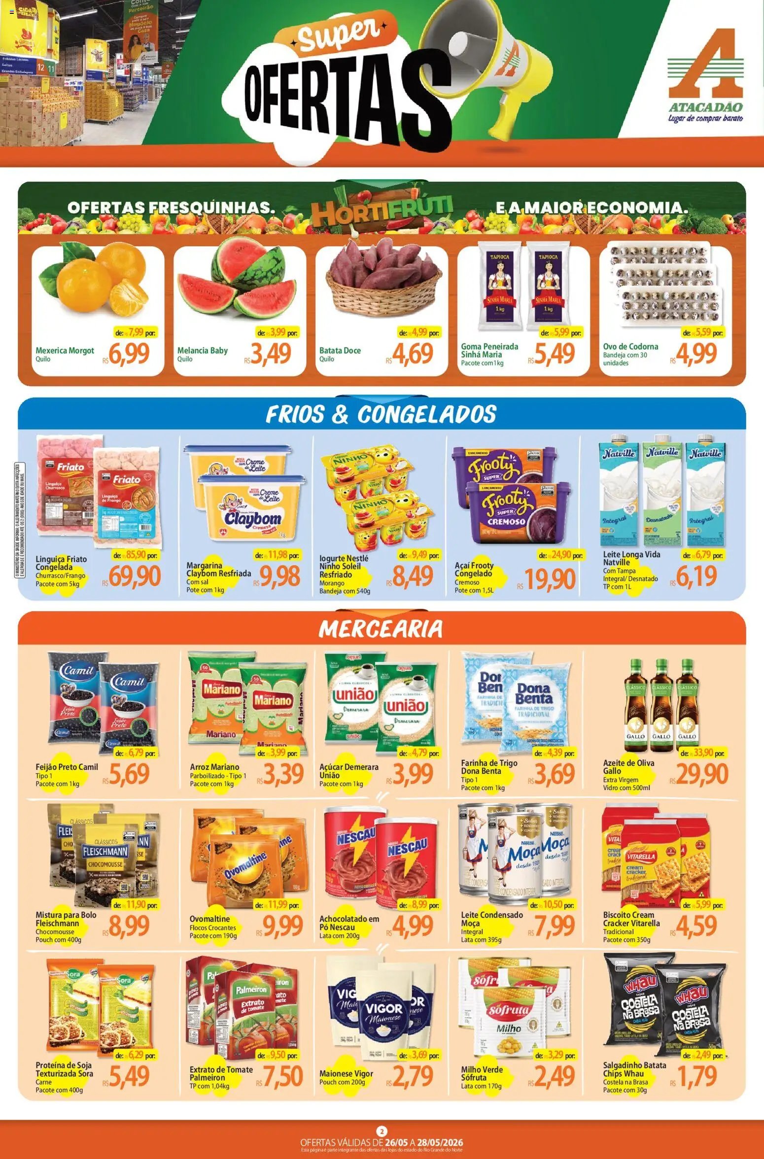 Atacadão folheto a partir de 26/05/2026 Atacadão ofertas - RN (2026-05-26 - 2026-05-28)
