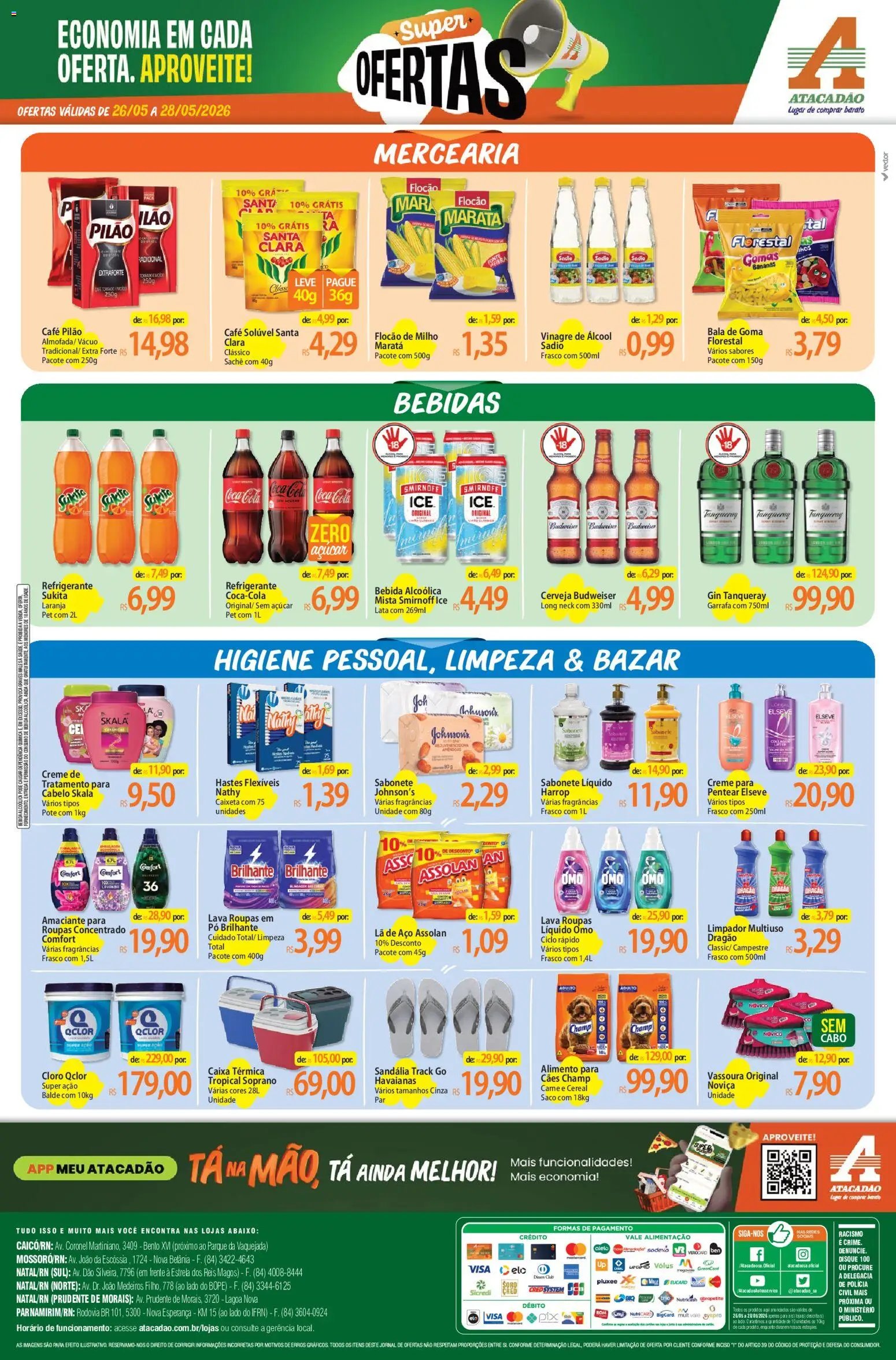 Atacadão folheto a partir de 26/05/2026 Atacadão ofertas - RN (2026-05-26 - 2026-05-28)